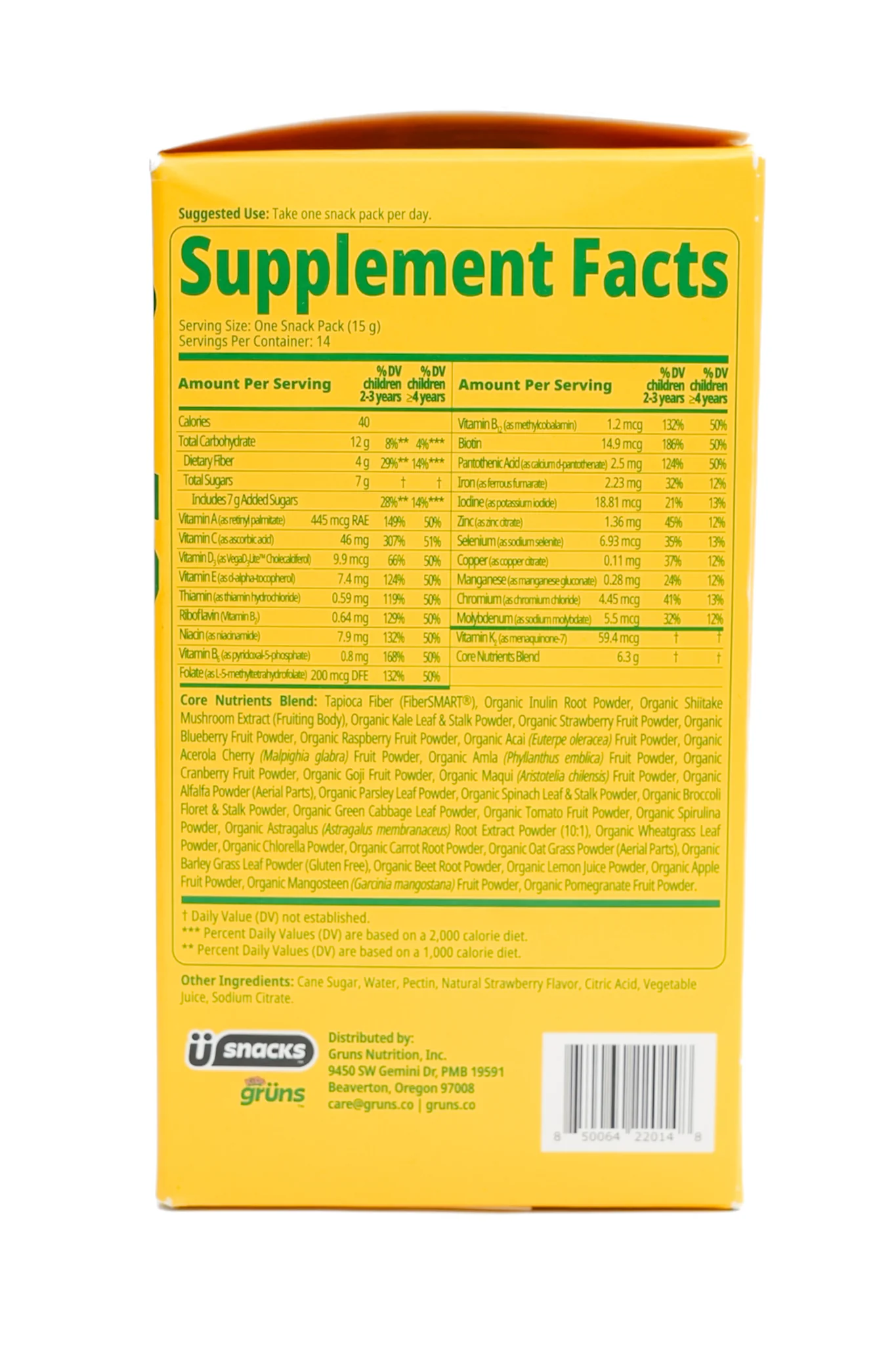 Restock! Grüns Kids Superfood Greens Gummies *Final Sale* - Image 3