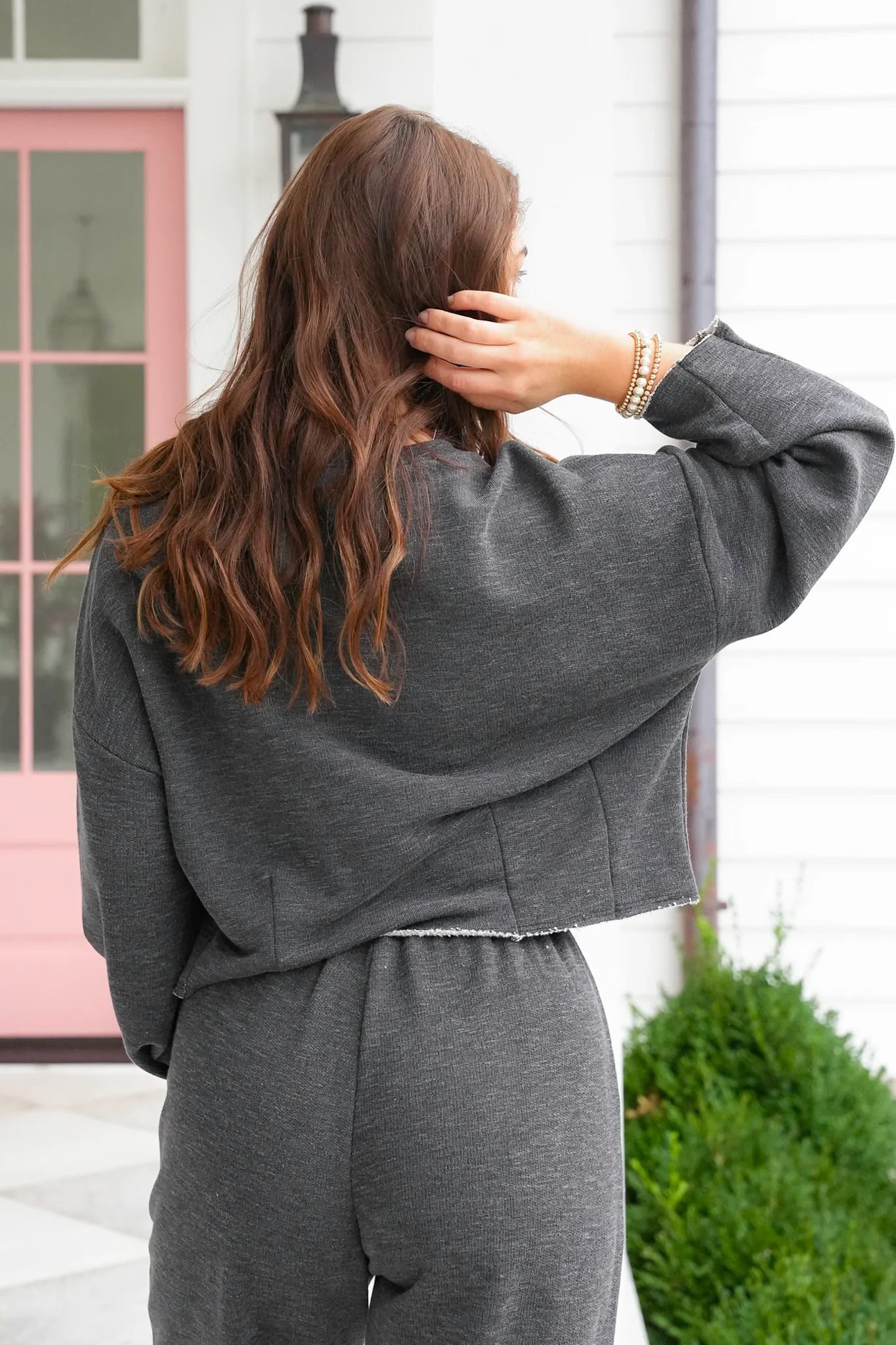 Heathered Long Sleeve Pullover with Dart Accent - Image 7