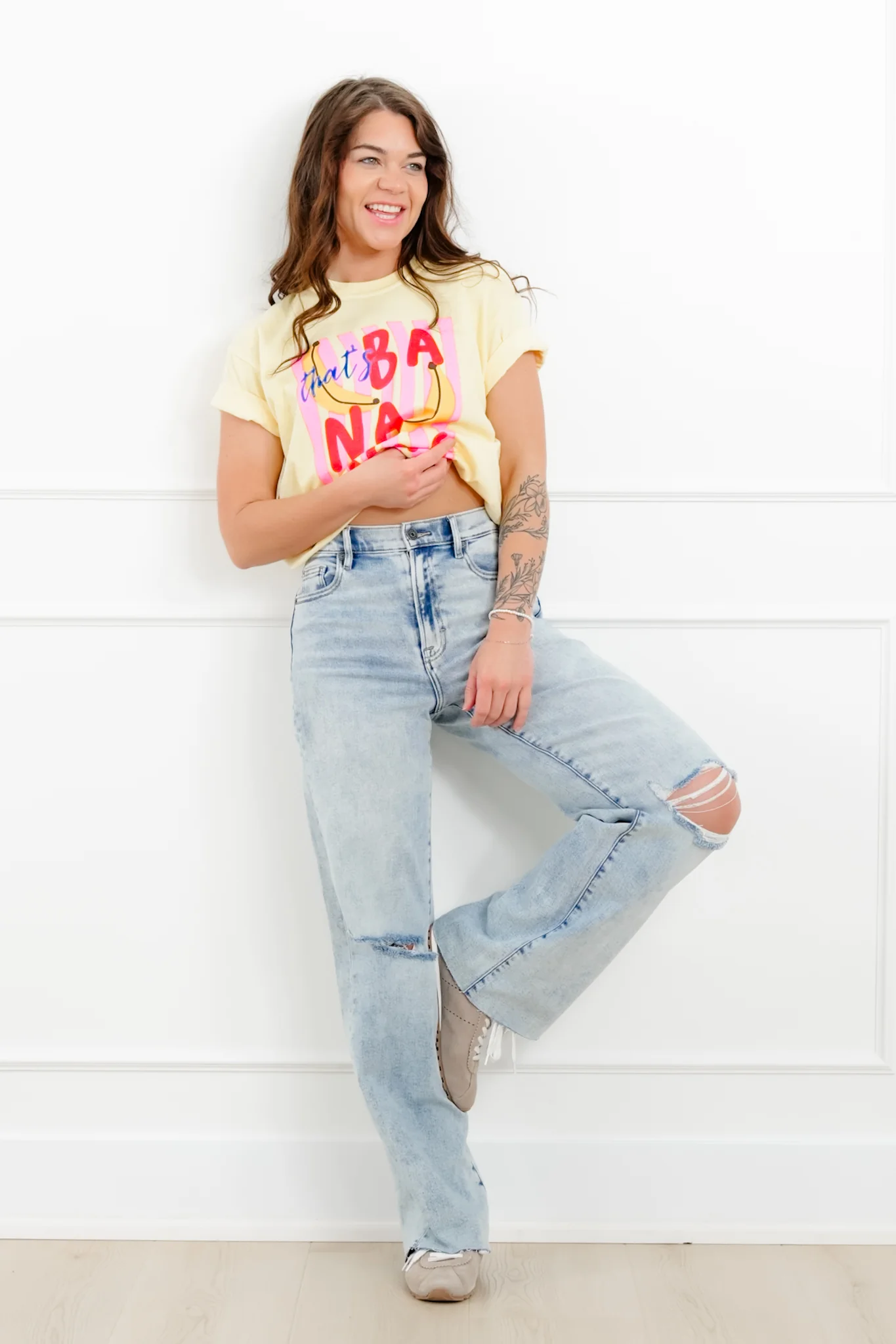 Hidden High Rise Light Wash Distressed Dad Jeans - Image 10