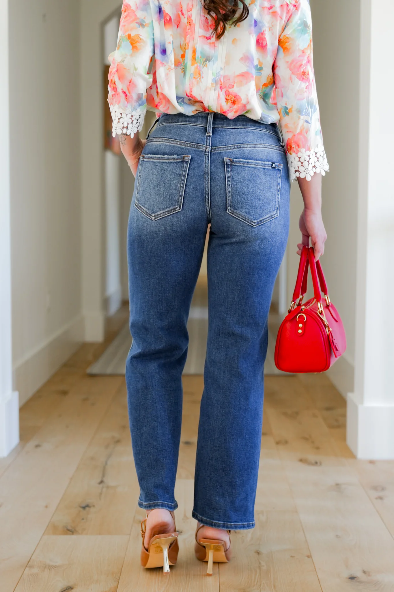 J21 Eleven By Risen High Rise Dark Wash Straight Leg Jeans - Image 3