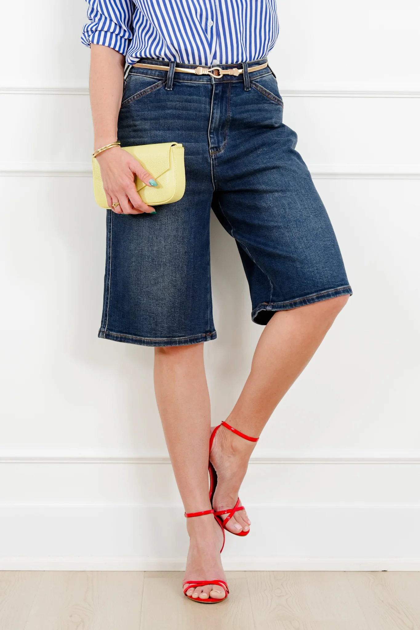 Judy Blue Dark Wash Jort - Image 7