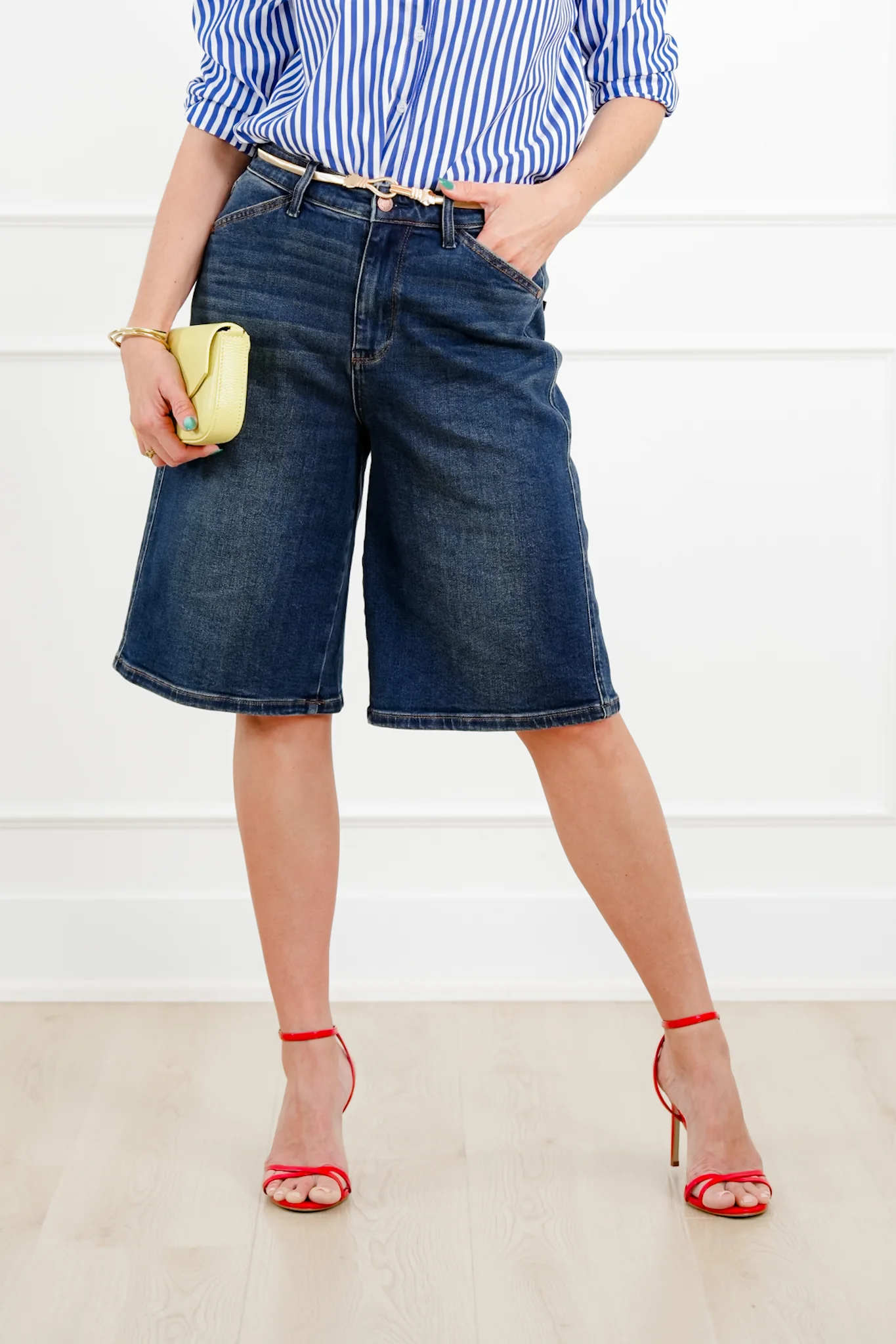 Judy Blue Dark Wash Jort - Image 9