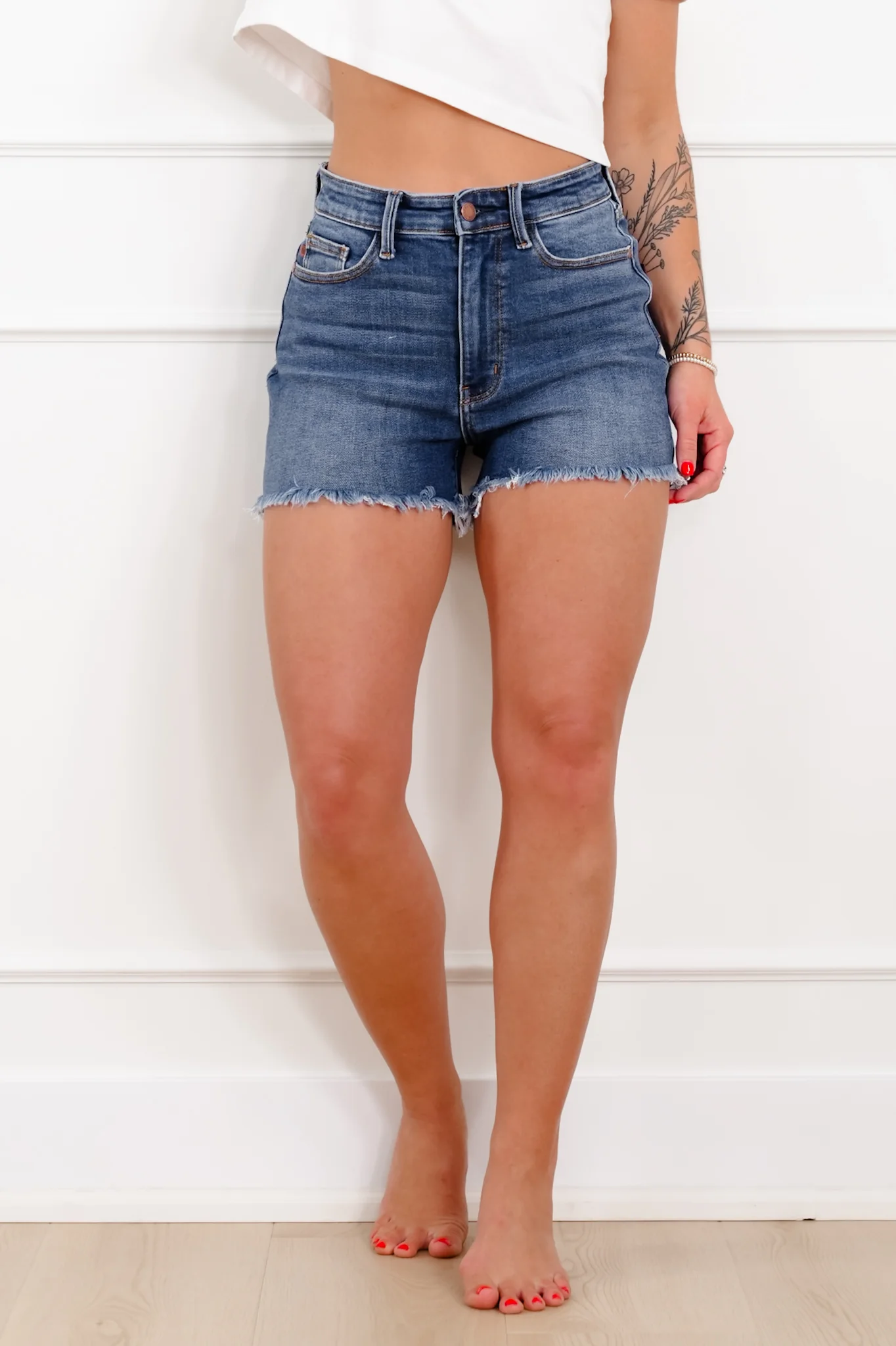 Judy Blue Dark Wash Slim Shorts - Image 10