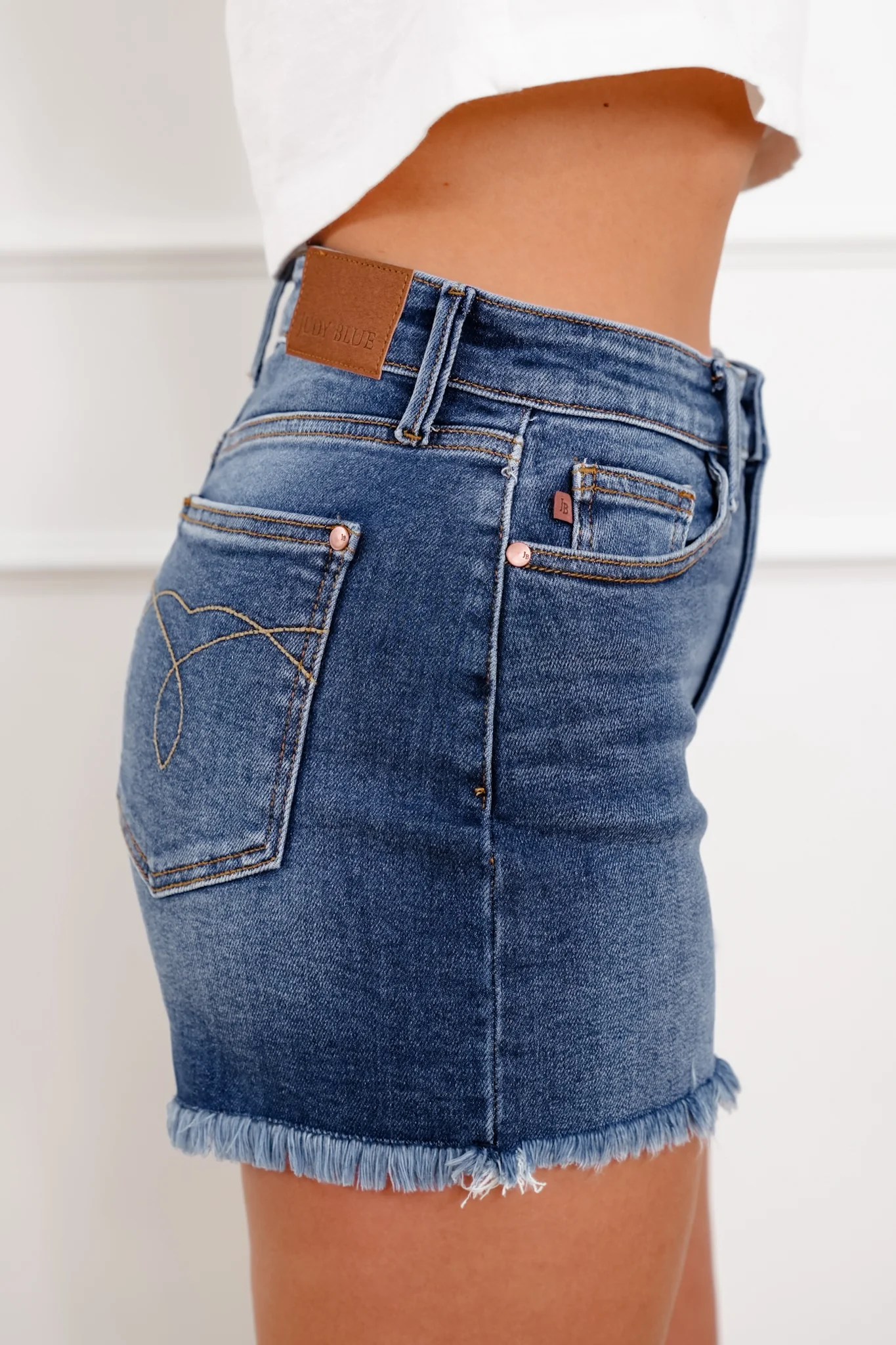 Judy Blue Dark Wash Slim Shorts - Image 4