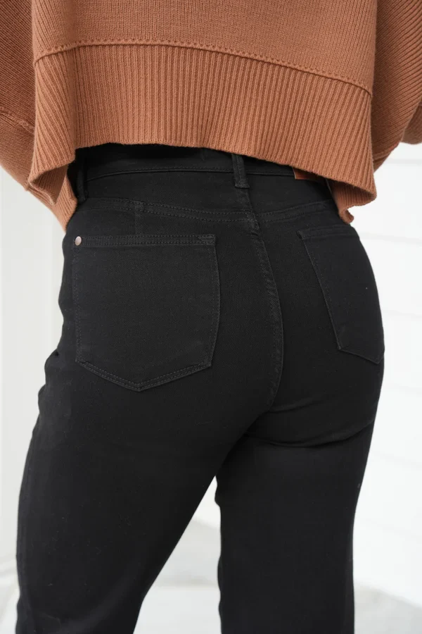 Restock! Judy Blue Dark Horse Black High Rise Black Tummy Control Classic Straight Leg Jeans - Image 9