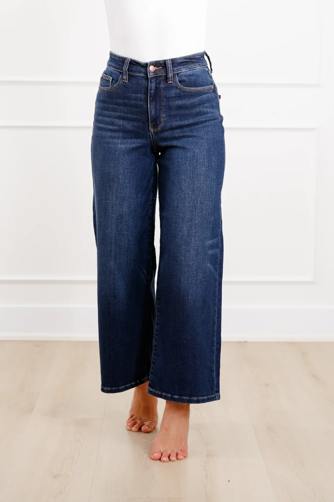 Judy Blue High Rise Dark Wash Ankle Wide Leg Jeans - Image 11