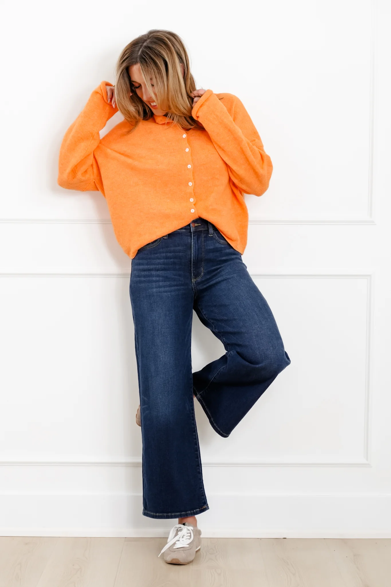 Judy Blue High Rise Dark Wash Ankle Wide Leg Jeans - Image 4