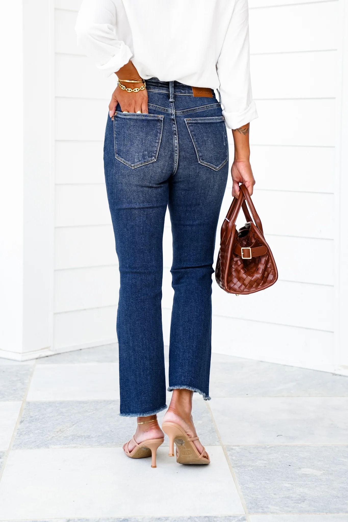 Restock! Judy Blue The Alex High Rise Dark Wash Kick Flare Jeans - Image 4