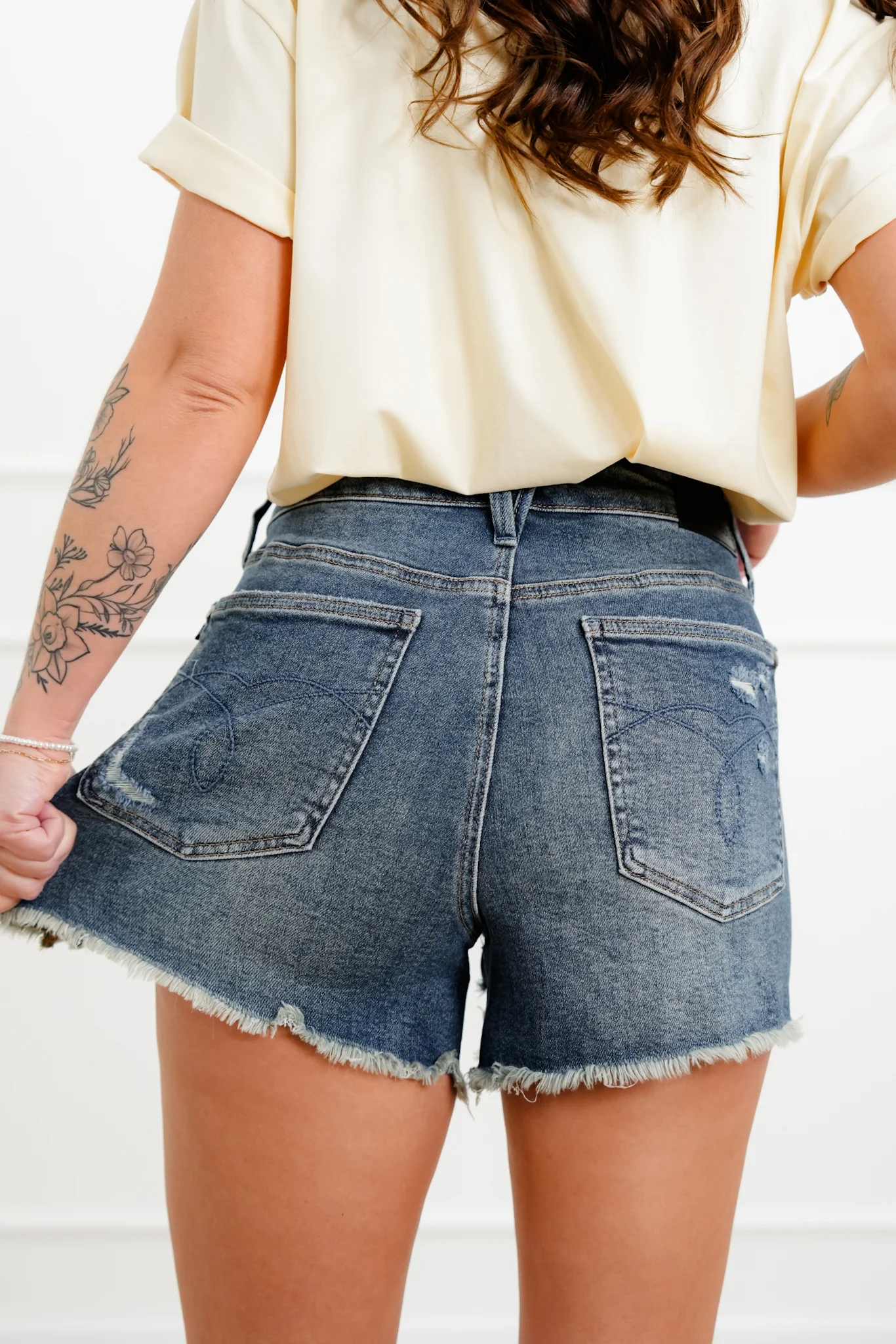 Judy Blue Dark Wash Rigid Magic Cut Off Shorts - Image 3