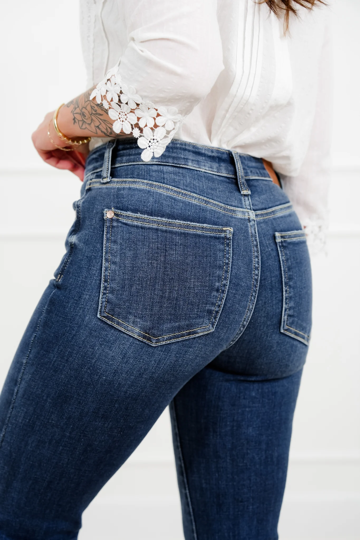 Judy Blue Petite/Reg The Lexi High Rise Dark Wash Trouser Flare - Image 3