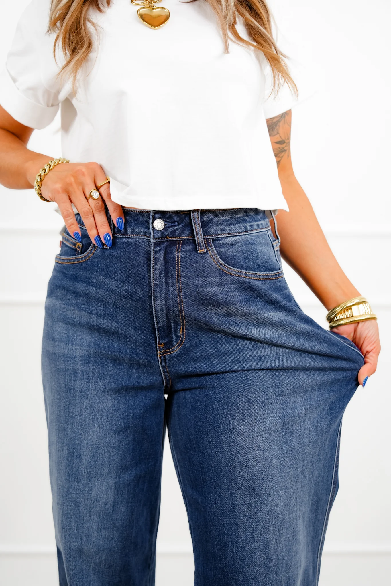 Judy Blue Everyday Icon High Rise Multiple Inseam Dark Wash Wilhelmina Baggy Jeans - Image 4