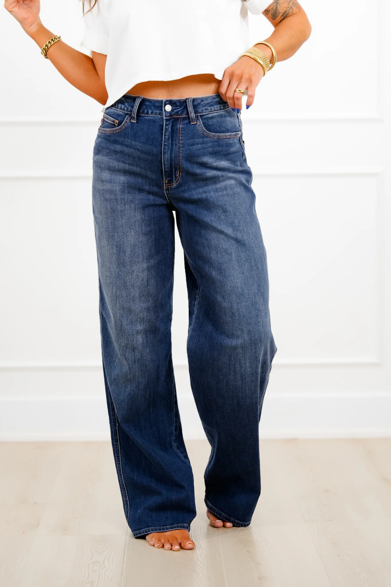 Judy Blue Everyday Icon High Rise Multiple Inseam Dark Wash Wilhelmina Baggy Jeans - Image 7