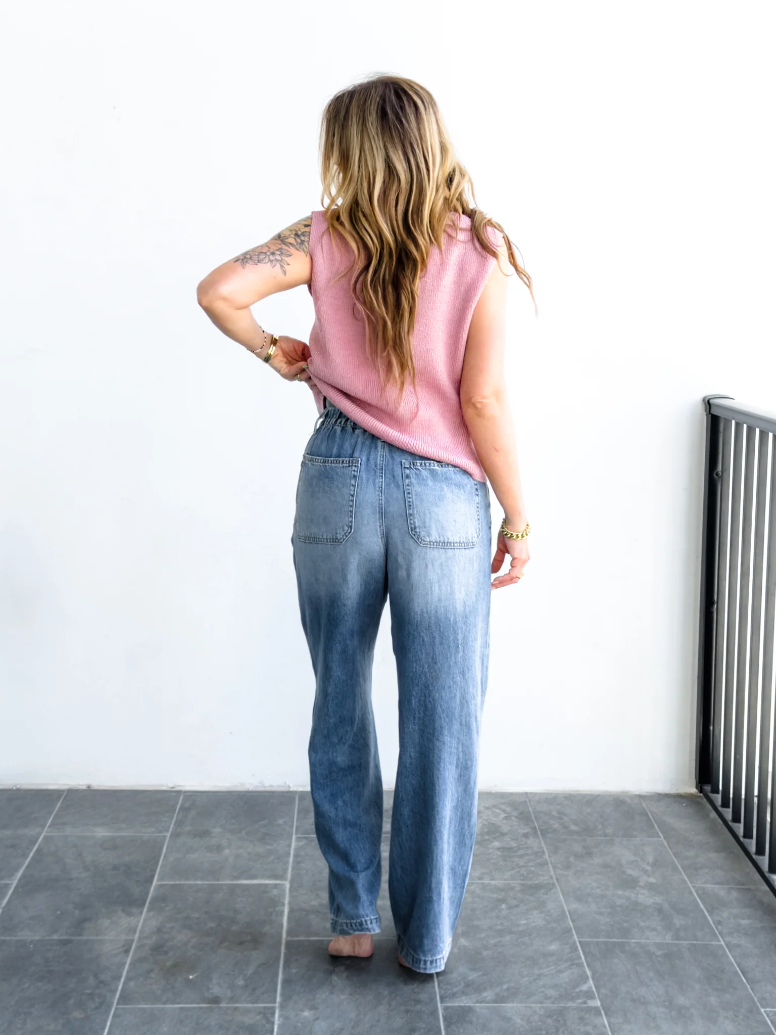 Judy Blue The Bay Breeze Multiple Inseam Featherweight Baggy Jeans with Elastic Waist Band - Image 13