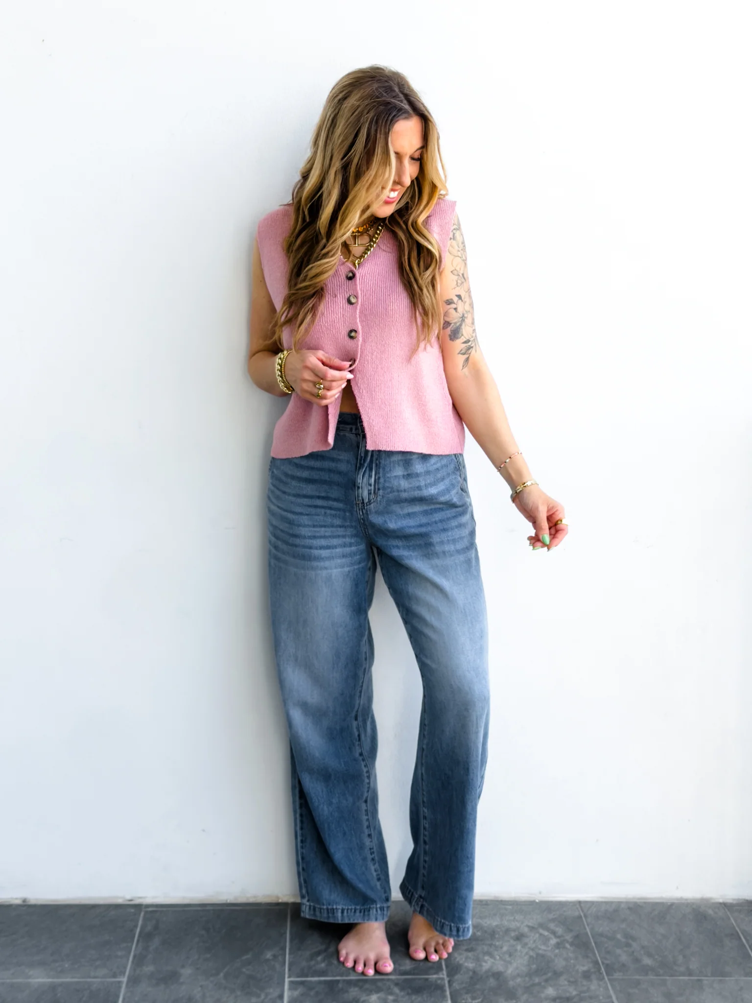 Judy Blue The Bay Breeze Multiple Inseam Featherweight Baggy Jeans with Elastic Waist Band - Image 14