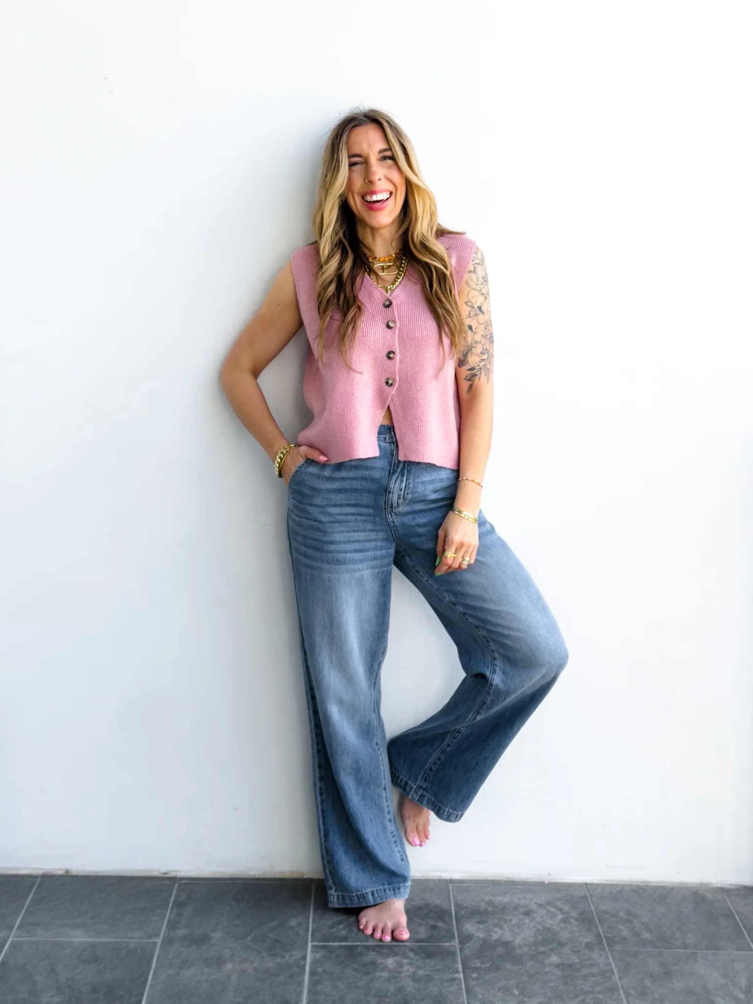 Judy Blue The Bay Breeze Multiple Inseam Featherweight Baggy Jeans with Elastic Waist Band - Image 15