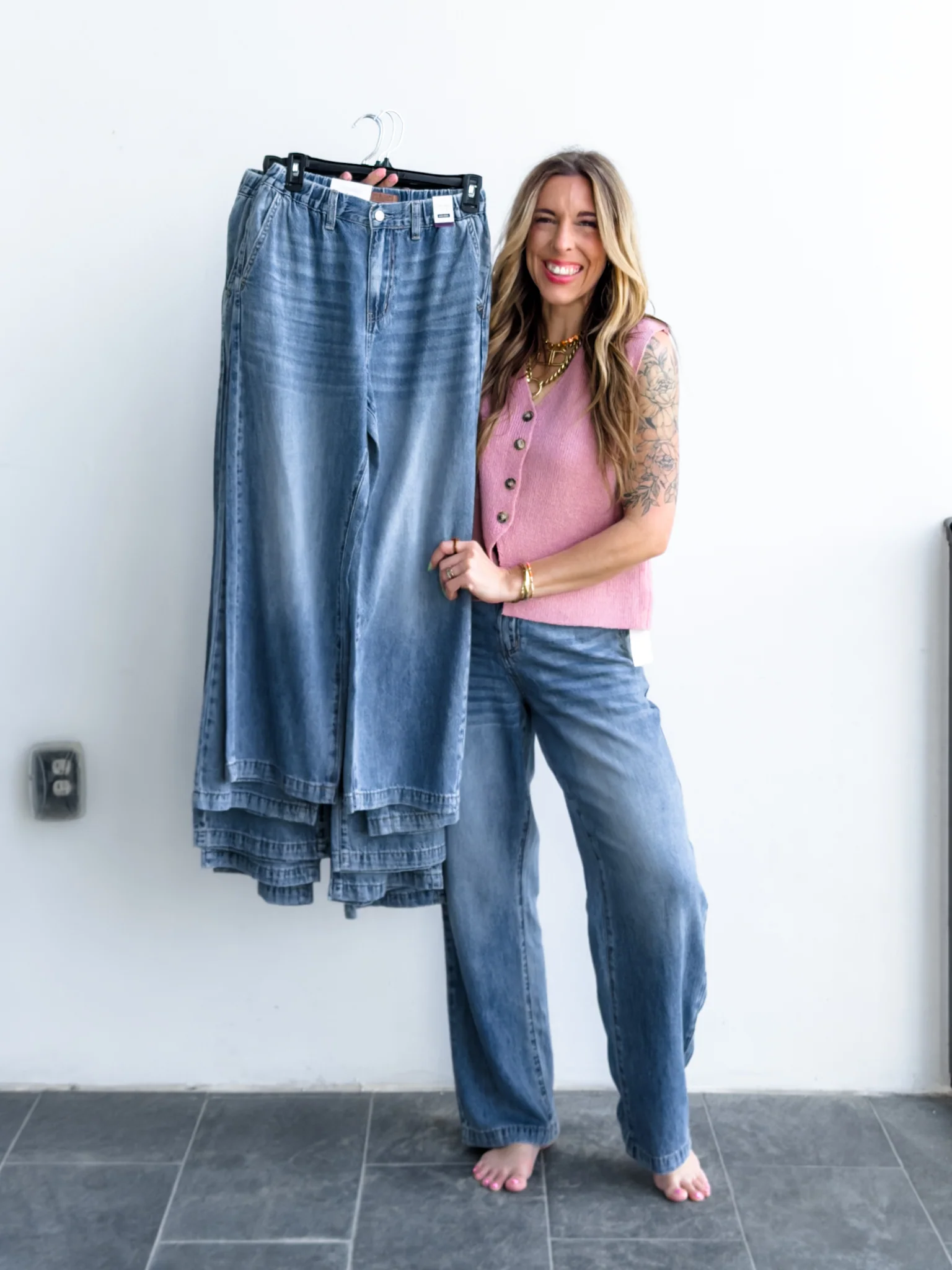 Judy Blue The Bay Breeze Multiple Inseam Featherweight Baggy Jeans with Elastic Waist Band - Image 16