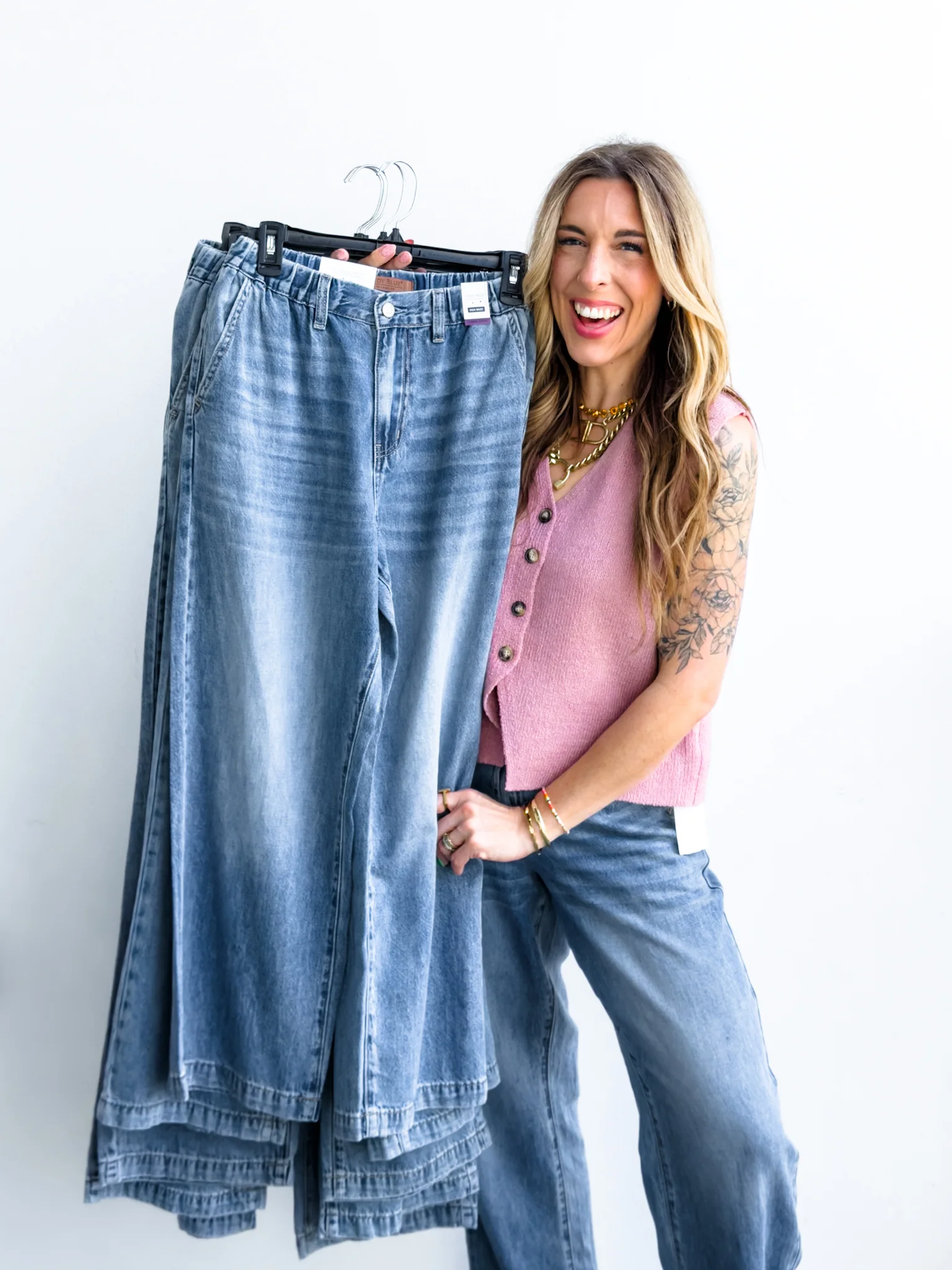 Judy Blue The Bay Breeze Multiple Inseam Featherweight Baggy Jeans with Elastic Waist Band - Image 18