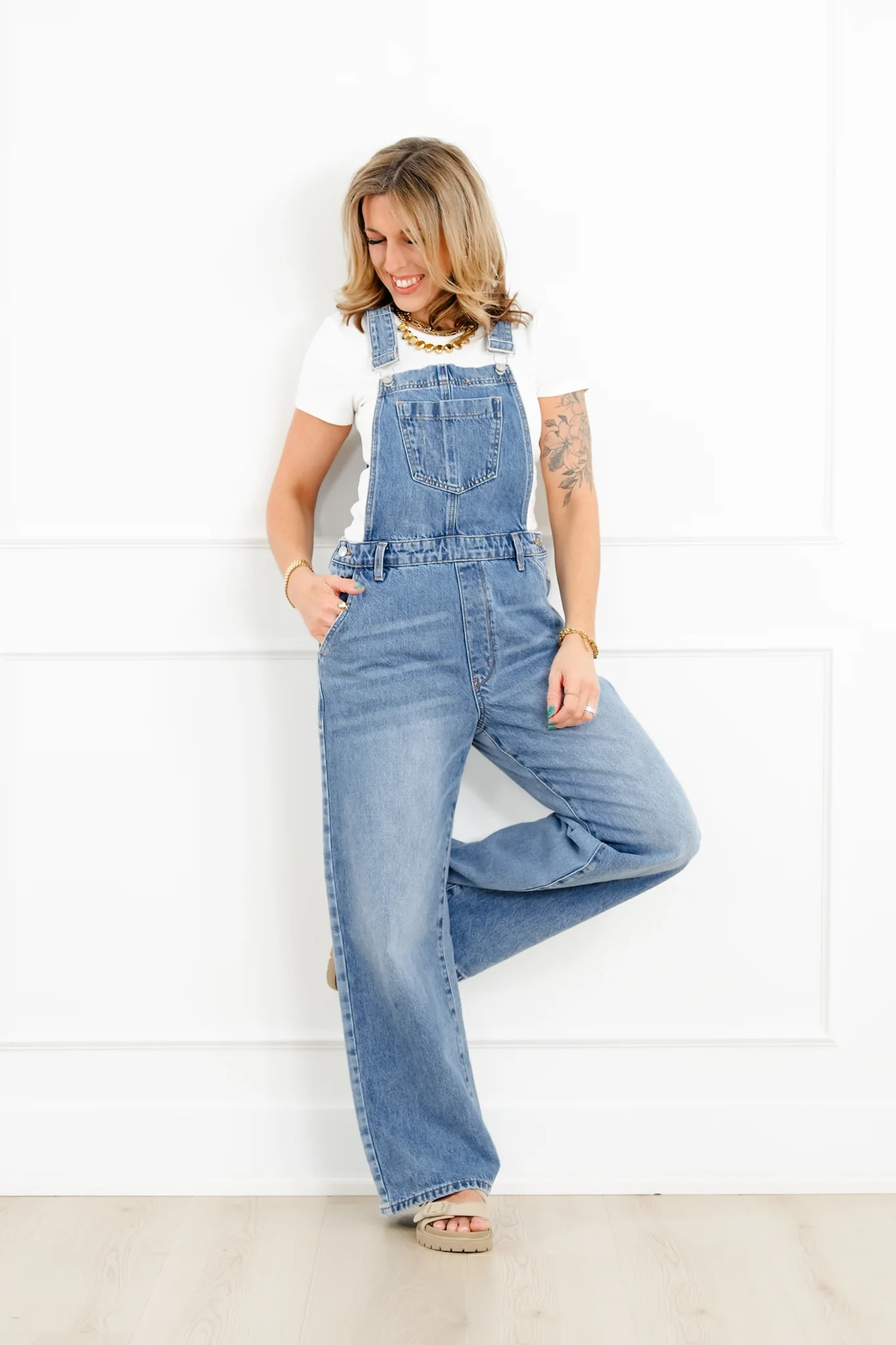 Judy Blue High Rise Medium Wash Rigid Magic Overalls - Image 4
