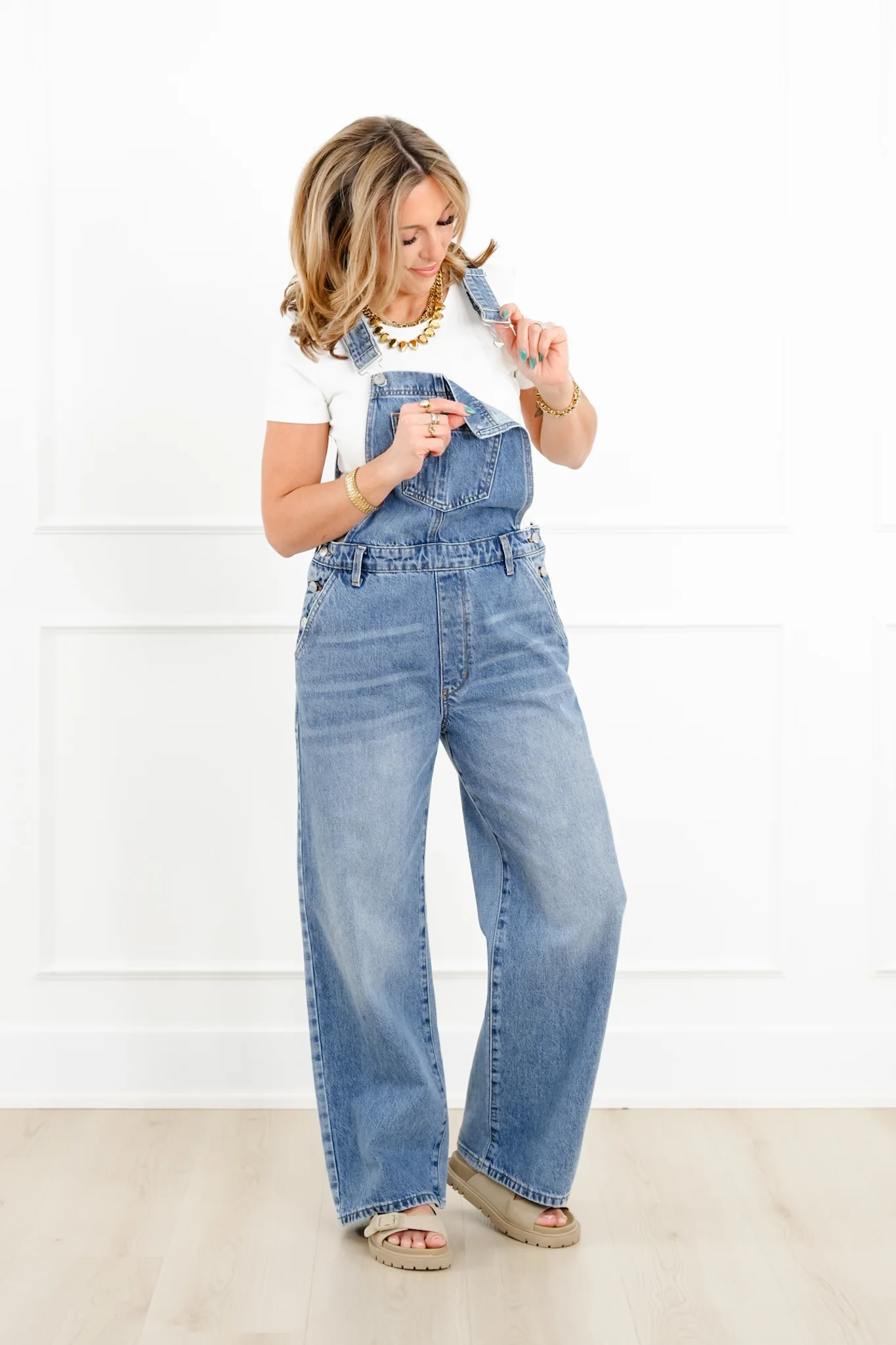 Judy Blue High Rise Medium Wash Rigid Magic Overalls - Image 6