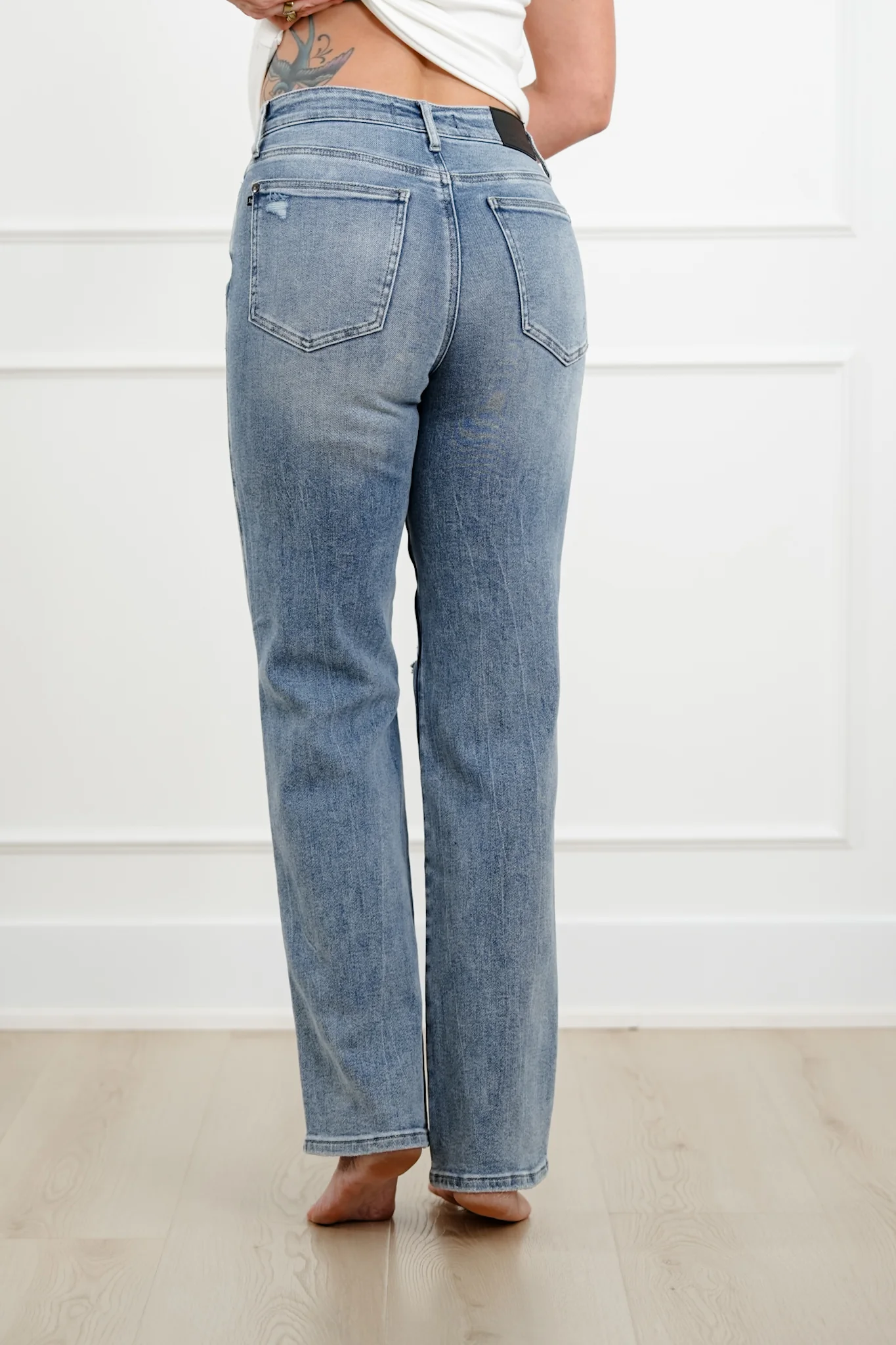 Judy Blue High Rise Medium Wash Rigid Magic Slim Straight Leg Jeans - Image 4