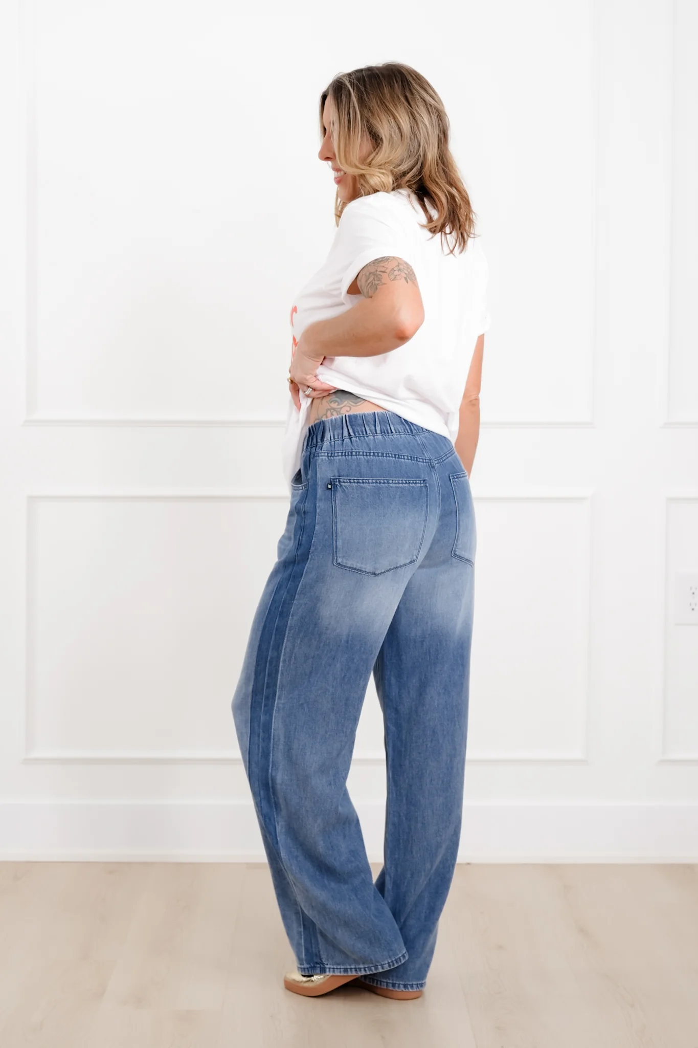 Judy Blue The Danielle High Rise Medium Wash featherweight  Wilhelmina Elastic Waistband with Side Panels - Image 6