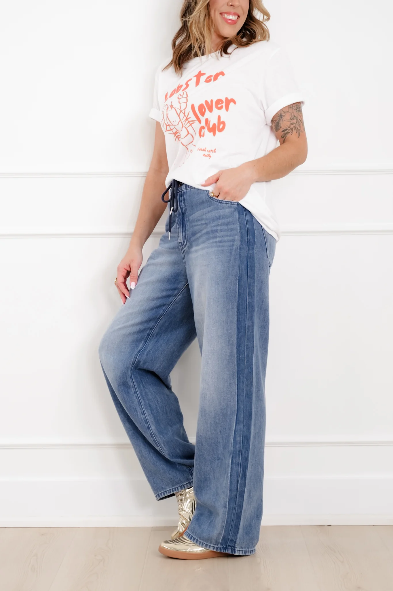 Judy Blue The Danielle High Rise Medium Wash featherweight  Wilhelmina Elastic Waistband with Side Panels - Image 9