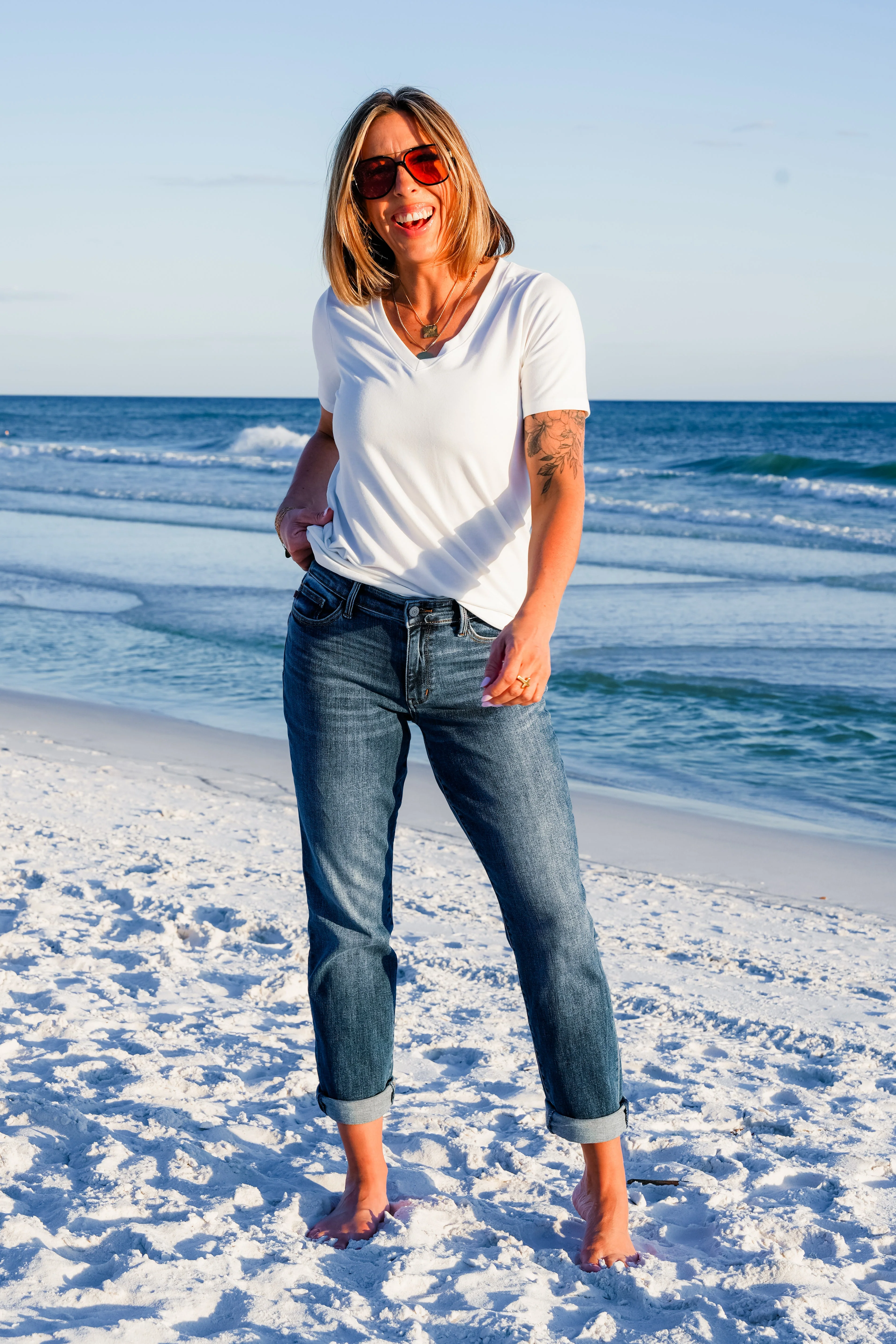 Restock! Judy Blue Mid Rise Dark Vintage Wash Non-Distressed Boyfriend - Image 4