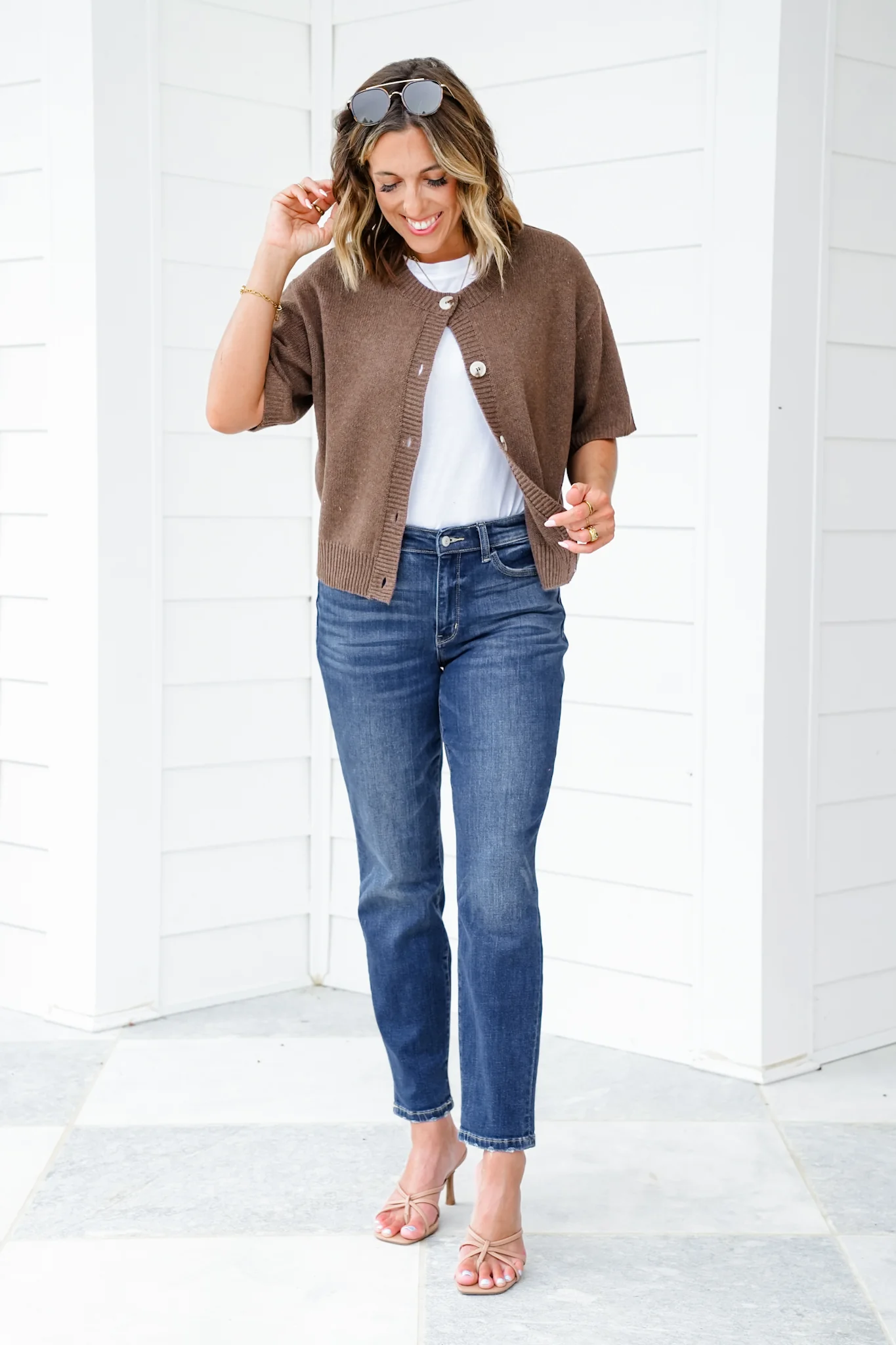 Restock! Judy Blue My Favorite Boyfriend Mid-Rise Dark Wash Non Distressed Cuffed Boyfriend Jeans - Image 8
