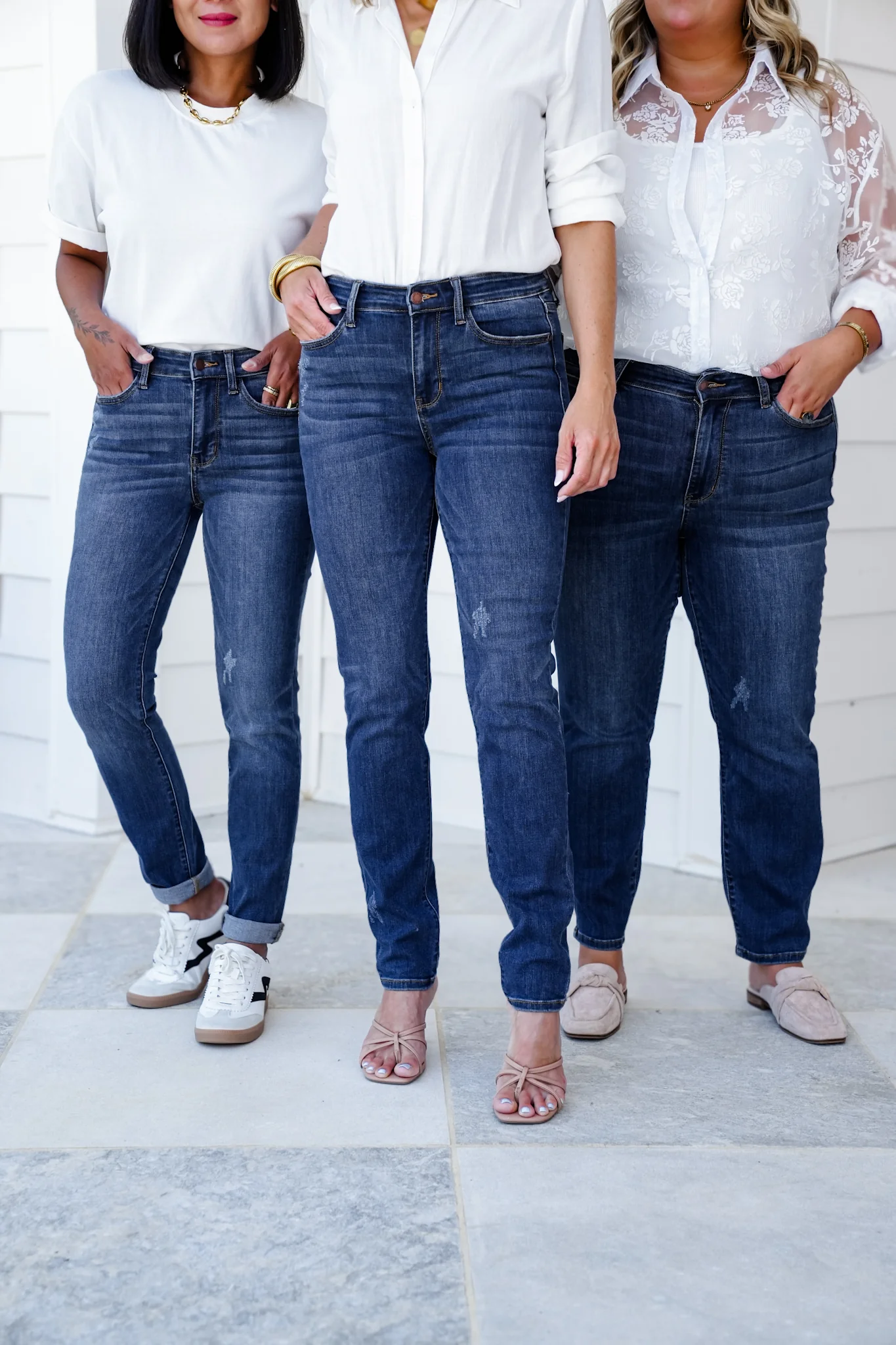 Judy Blue Meant To Be Mid Rise Dark Wash Multiple Inseam Relaxed Fit Jeans - Image 16