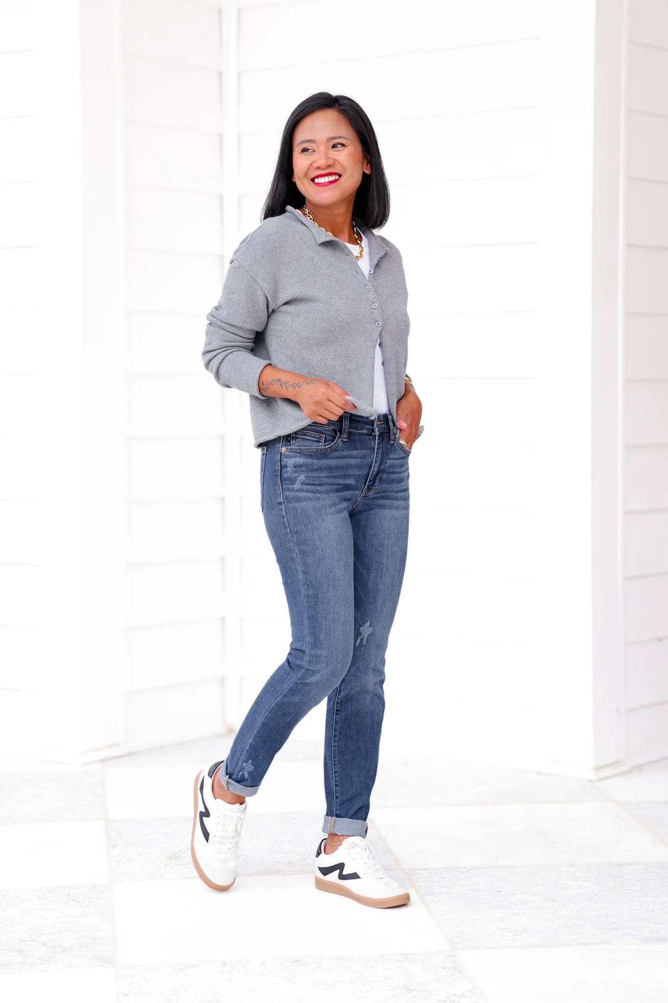 Judy Blue Meant To Be Mid Rise Dark Wash Multiple Inseam Relaxed Fit Jeans - Image 7