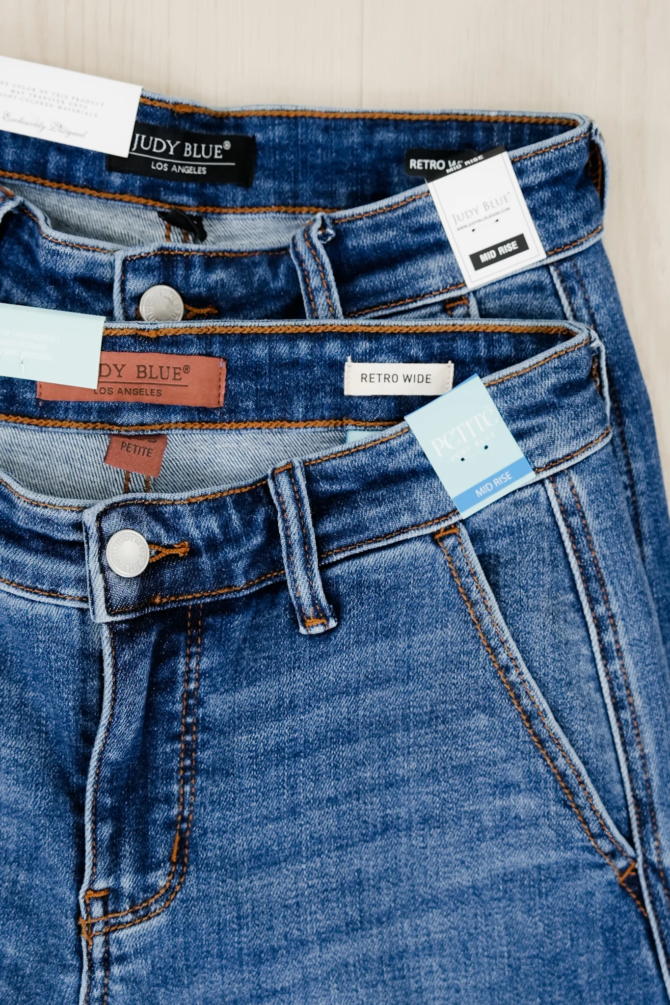 Judy Blue The Rory Petite/Reg Mid Rise Dark Wash Retro Wide Leg Trouser Jeans - Image 15