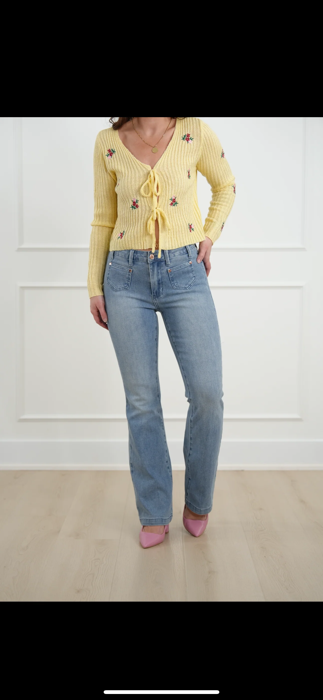 Judy Blue Sunday Stroll Mid Rise Medium Wash Bootcut Jeans with Front Patch Pockets - Image 10