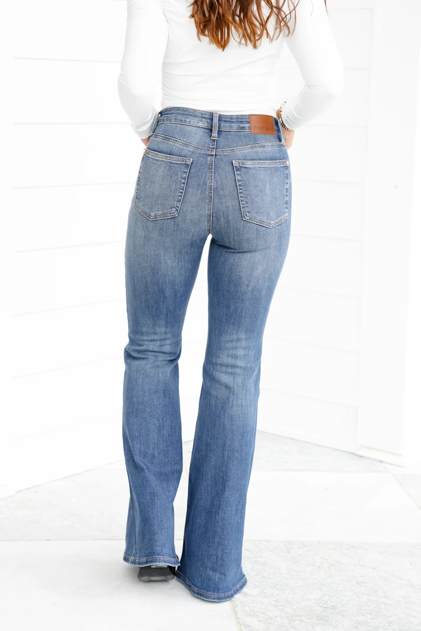 Restock! Judy Blue Golden Hour Mid Rise Flare Jeans with Double Angular Seam - Image 8