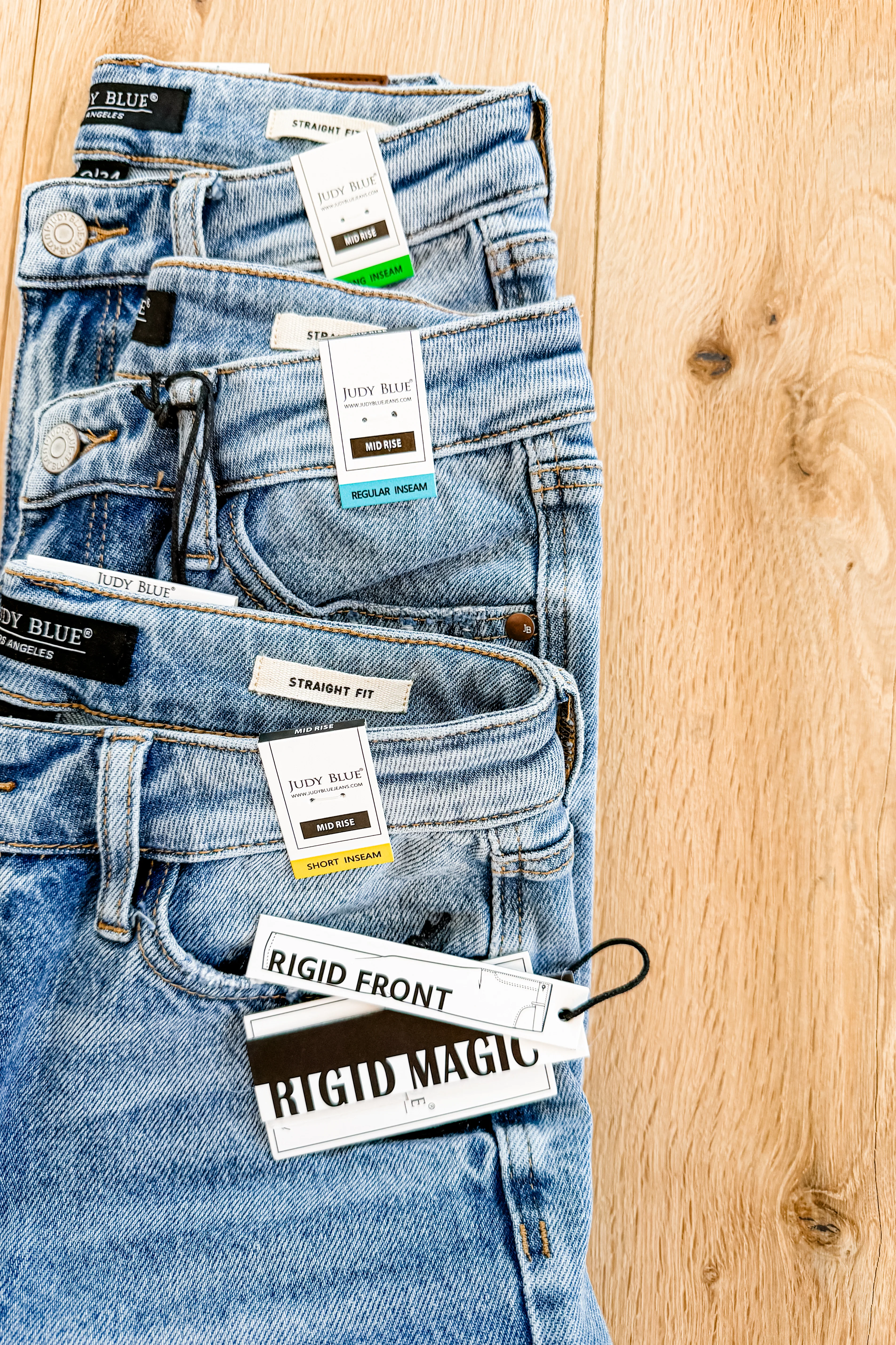 Judy Blue "The Stevie" Mid Rise Multiple Inseam Medium Wash Rigid Magic Straight Leg Jeans - Image 3