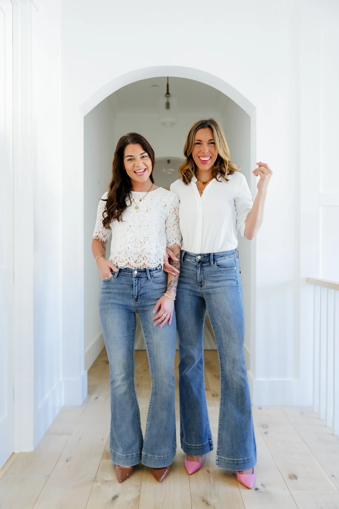 Judy Blue Multi-Inseam Mid-Rise Medium Wash Trouser Flare Jeans - Image 9