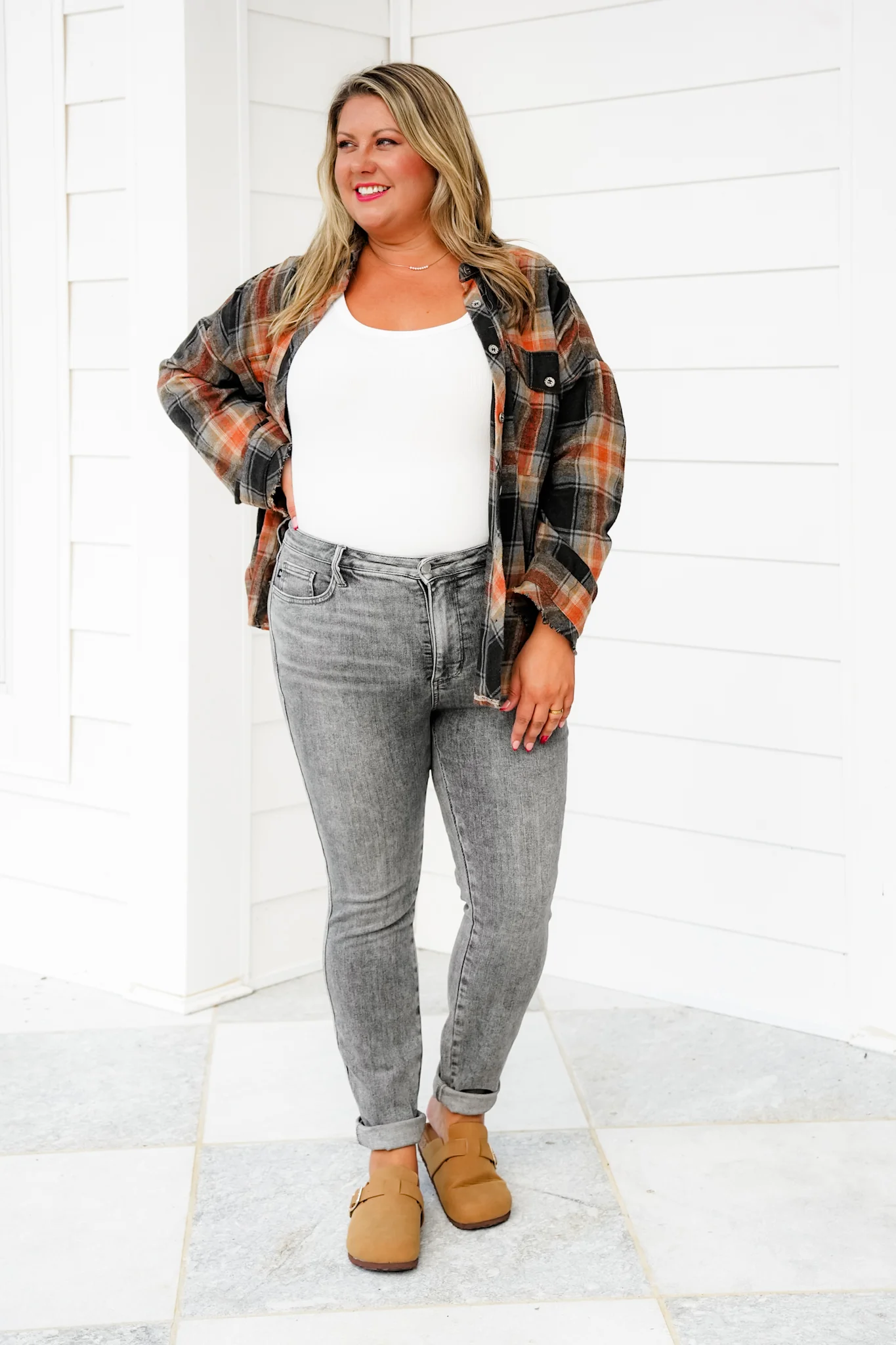 Judy Blue Smoke Show Mid Rise Grey Tummy Control Skinny Jeans with Shield Pockets - Image 7