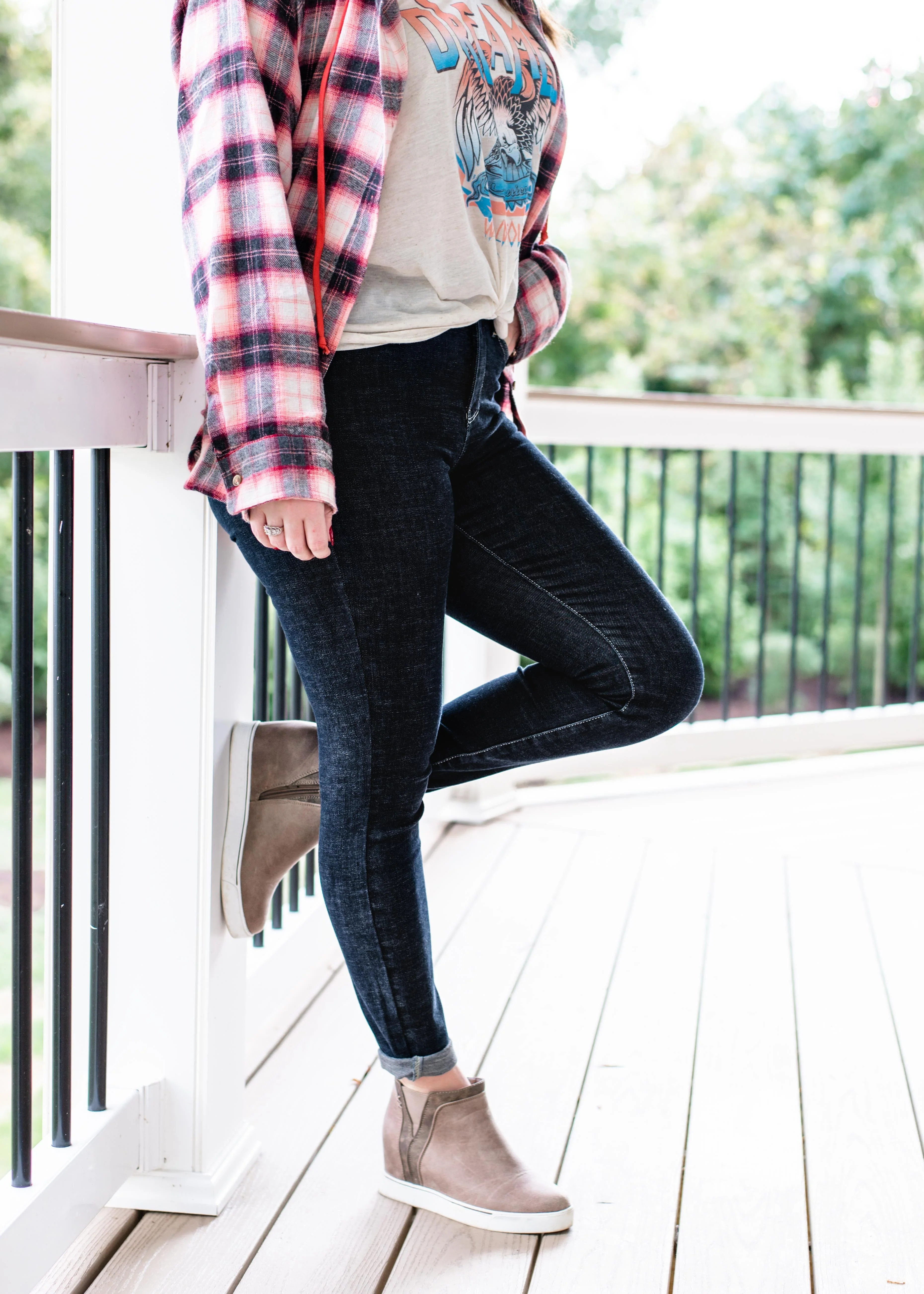 Judy Blue Tummy Control Suck it up Buttercup Dark Wash Skinny Jeans - Image 6