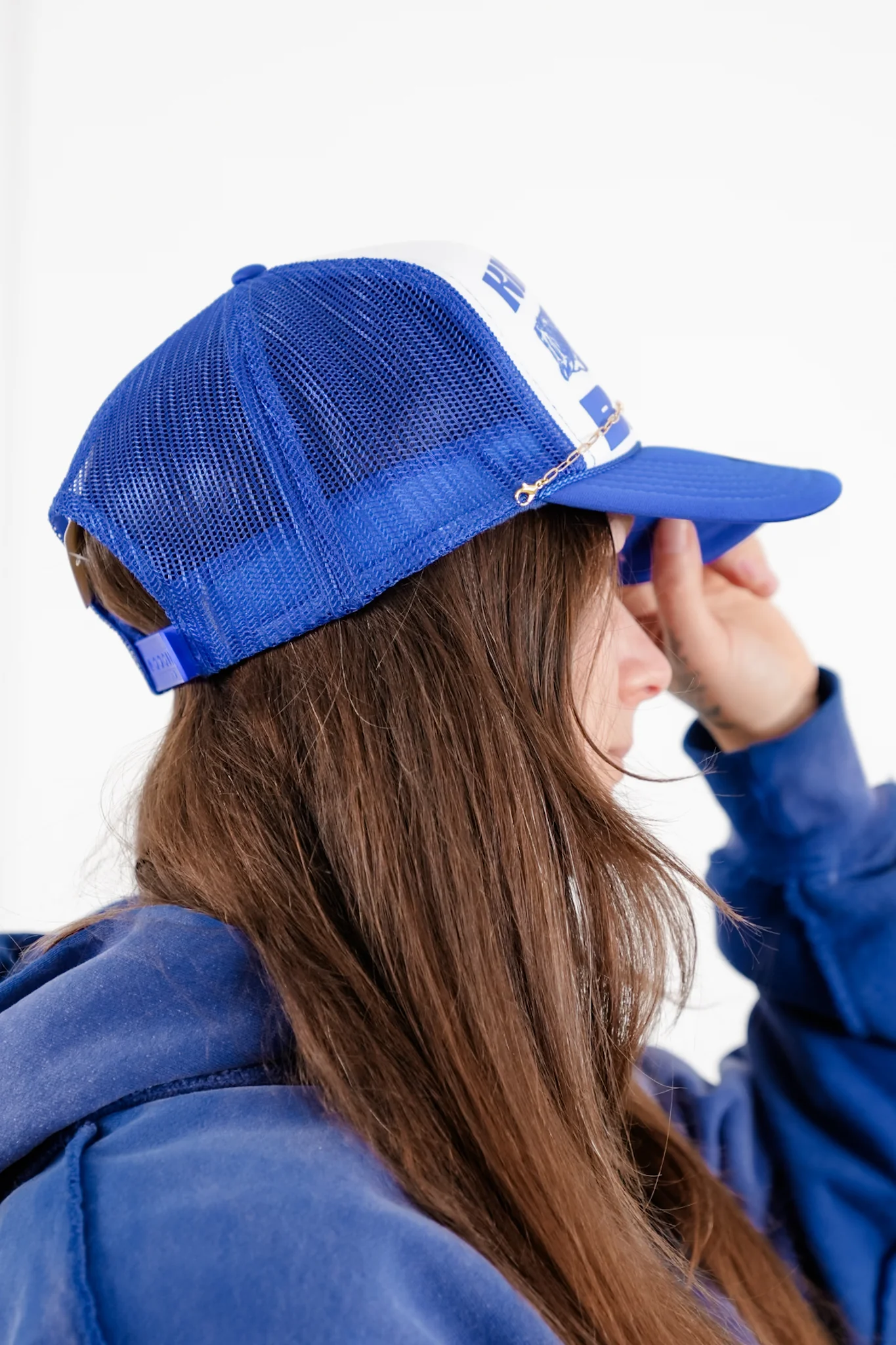 Restock! Kiss My Bass Trucker Hat with Chain - Image 3
