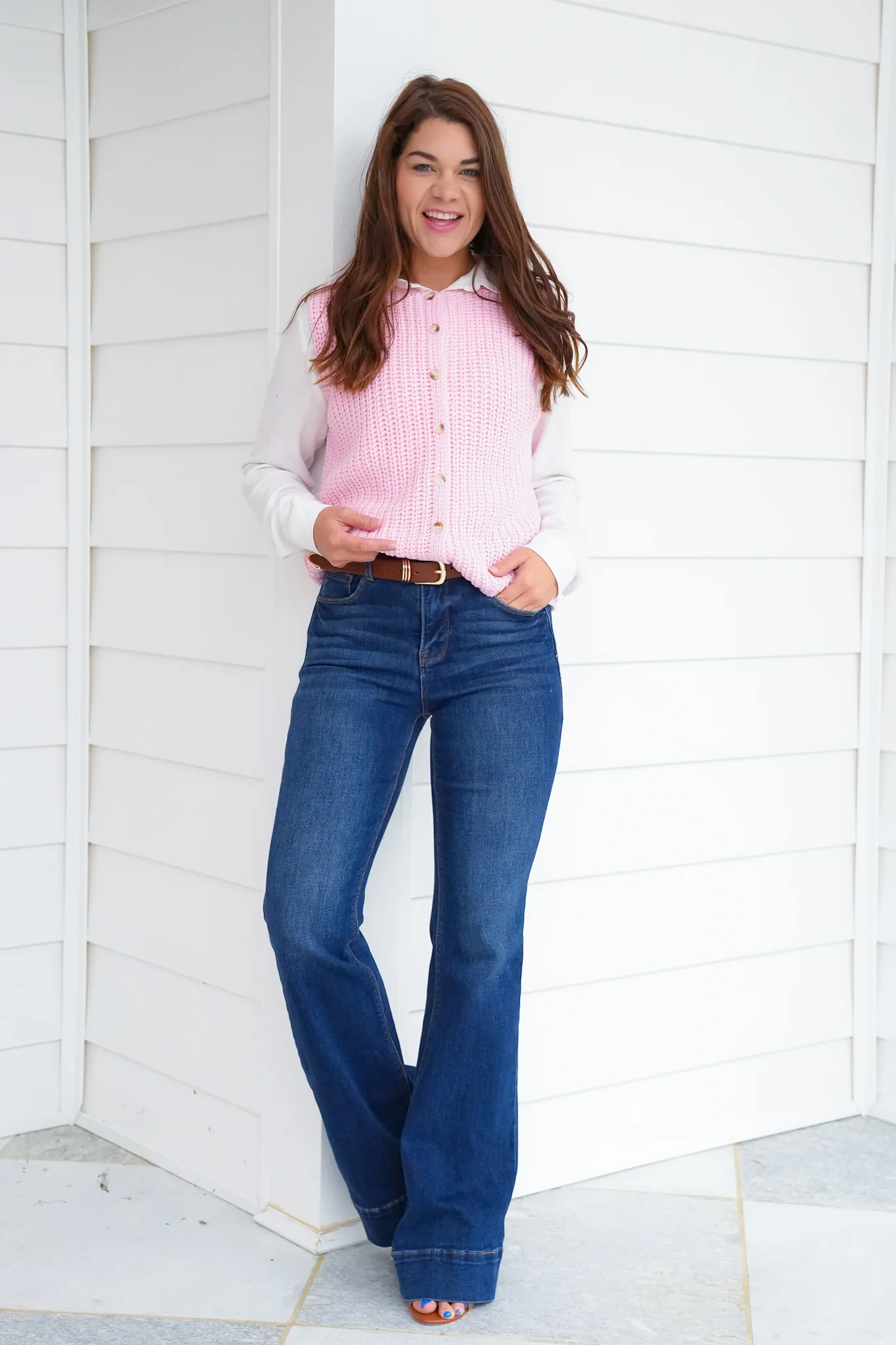 Knit Button Down Sweater Vest - Image 7