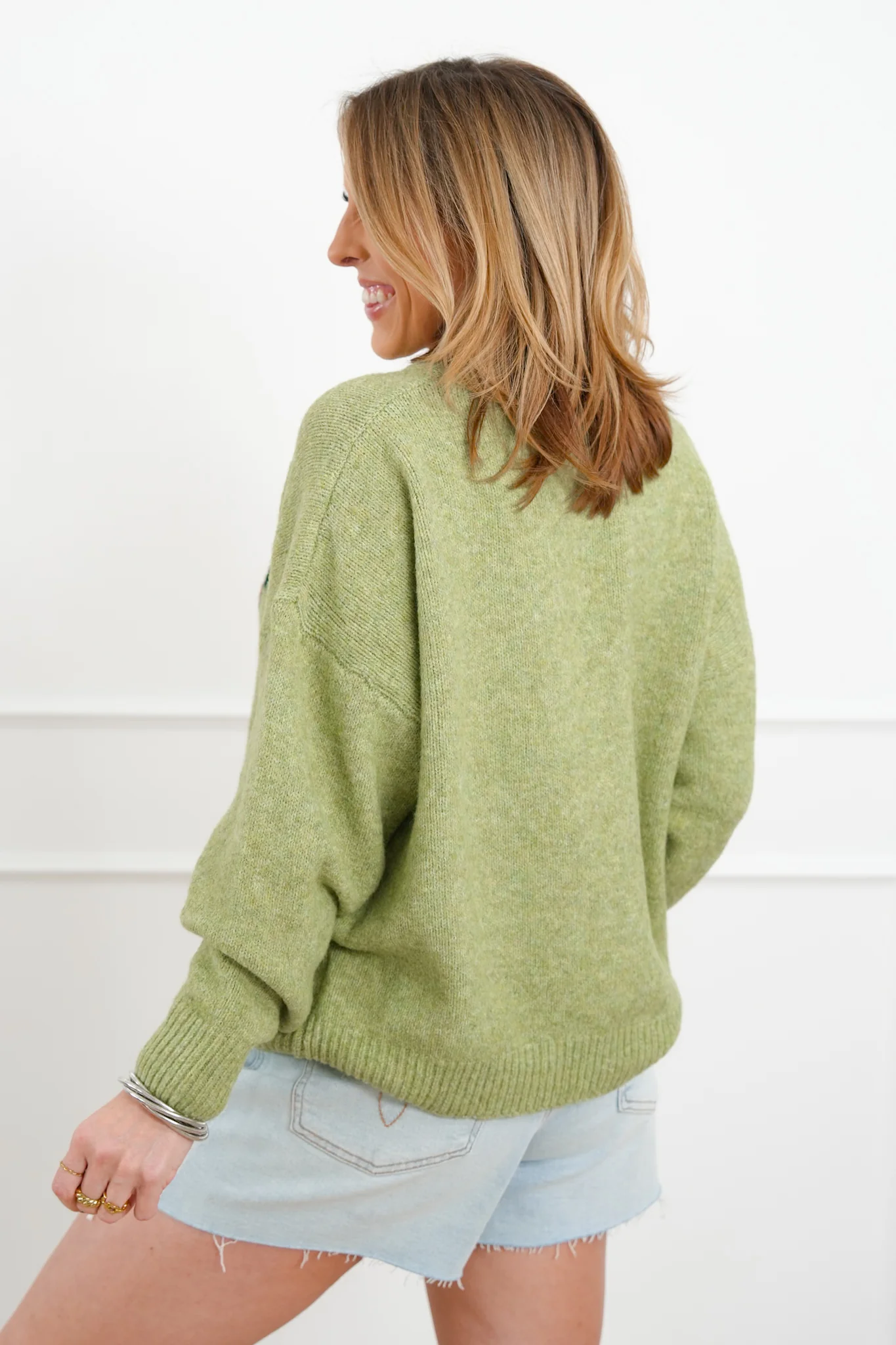 Knit Long Sleeve Flying Duck Pullover Sweater - Image 7