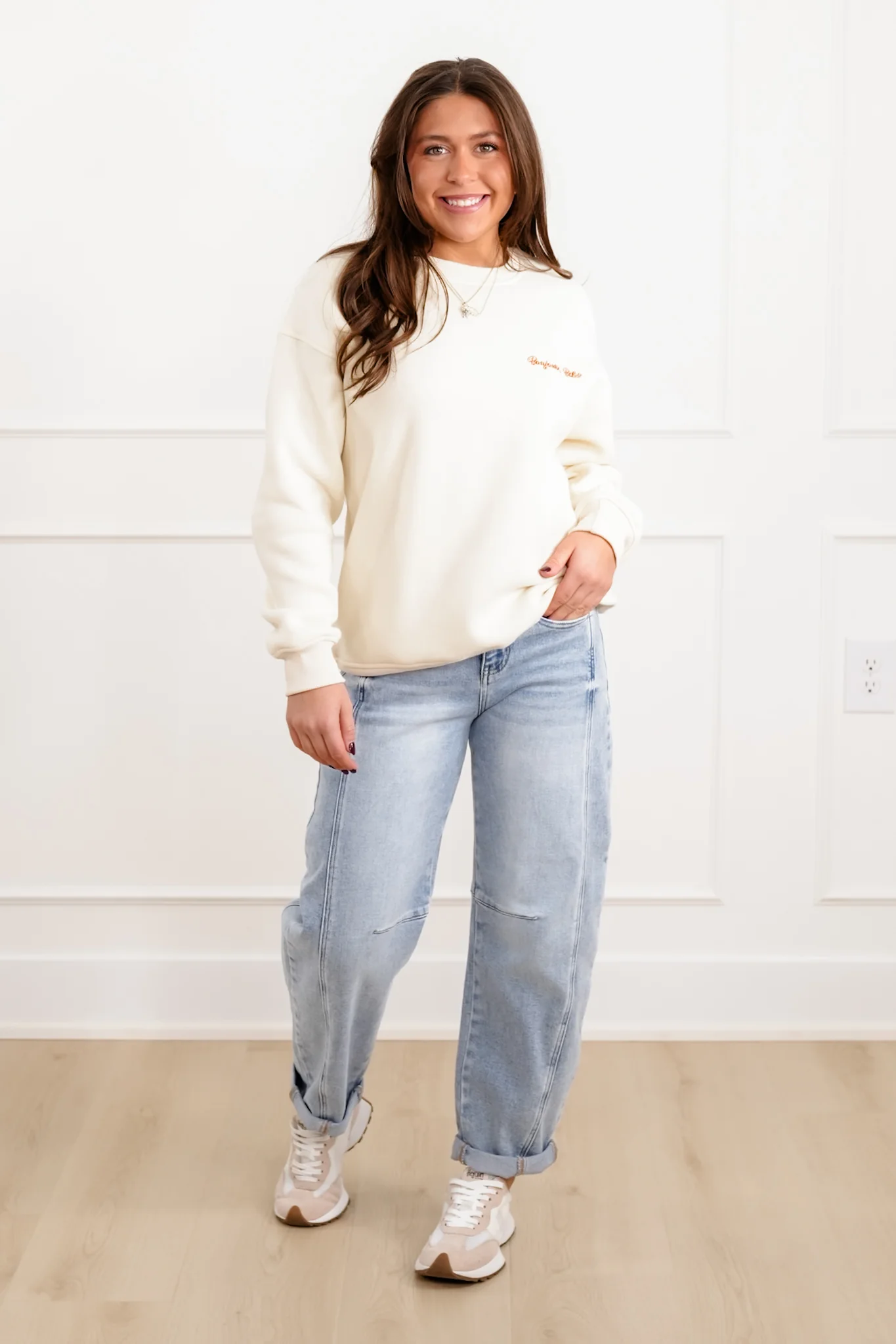 Long Sleeve "Bonjour Bebe" Pullover Sweatshirts - Image 3