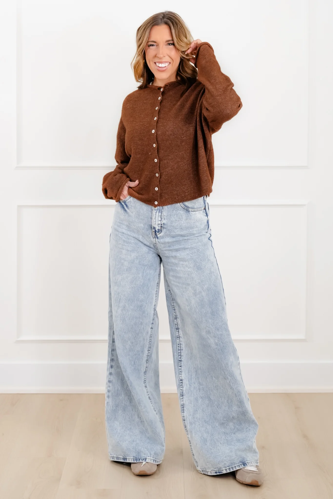 Long Sleeve Button Down Cardigan - Image 7