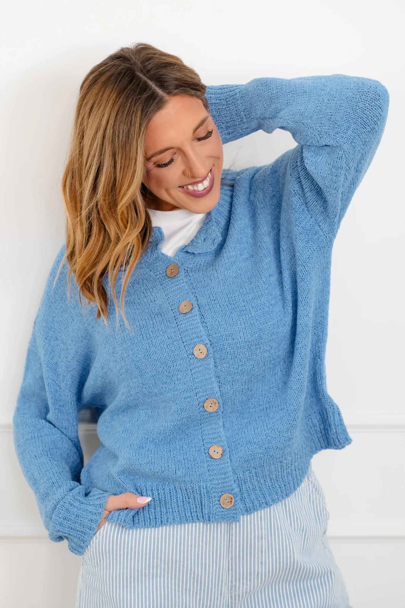 Long Sleeve Button Down Cardigan - Image 4