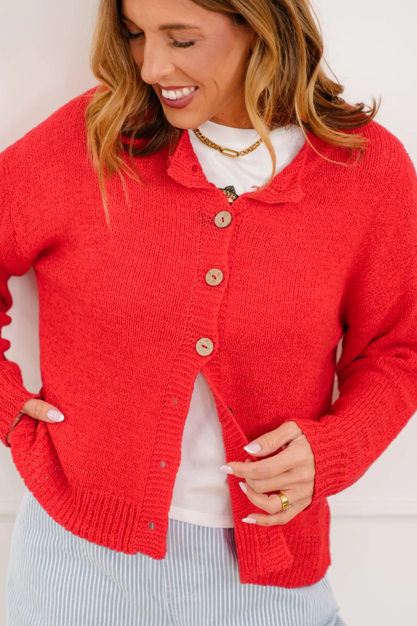 Long Sleeve Button Down Cardigan - Image 6