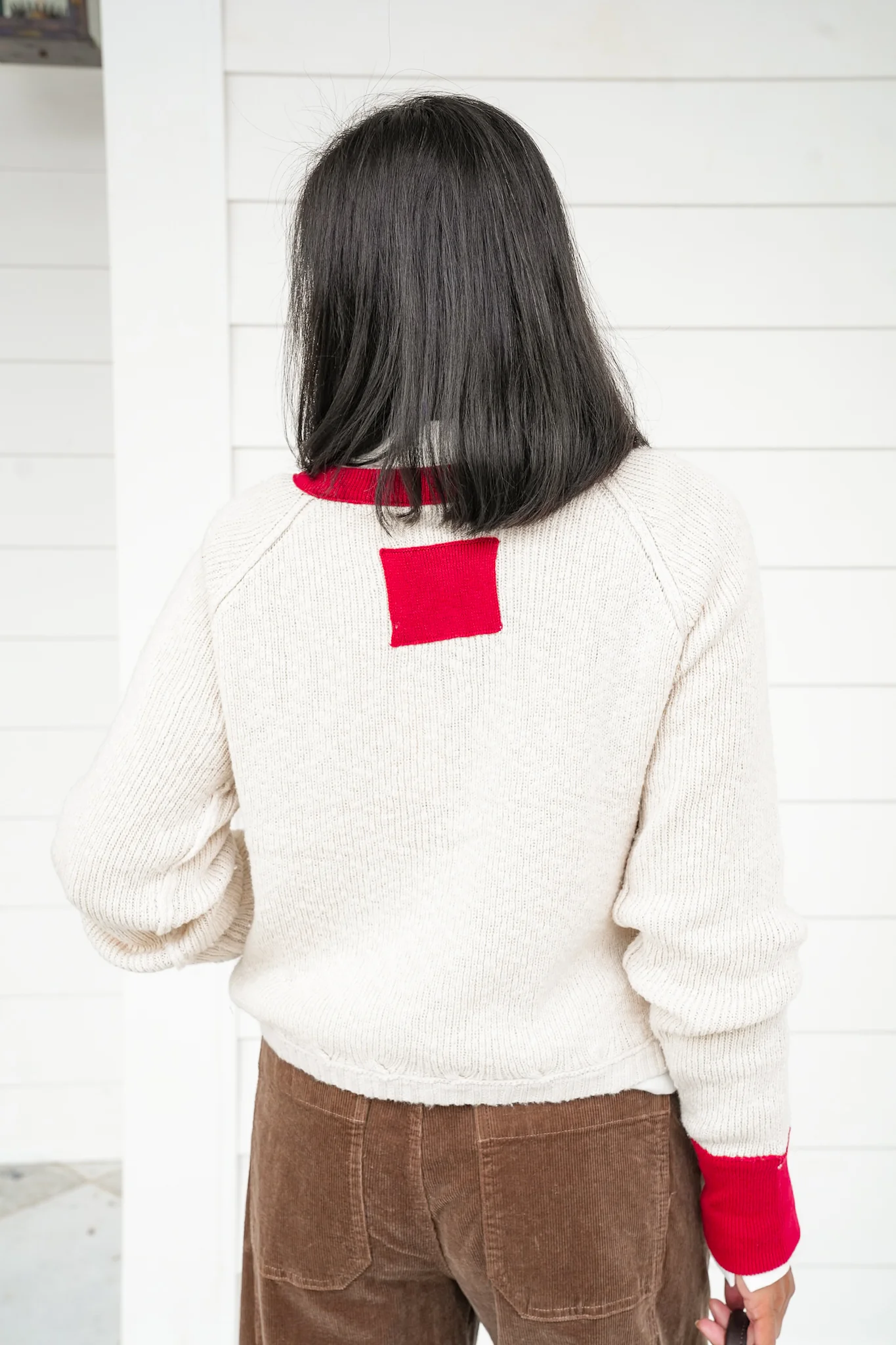 Long Sleeve Button Down Cardigan with Contrast Trim - Image 4