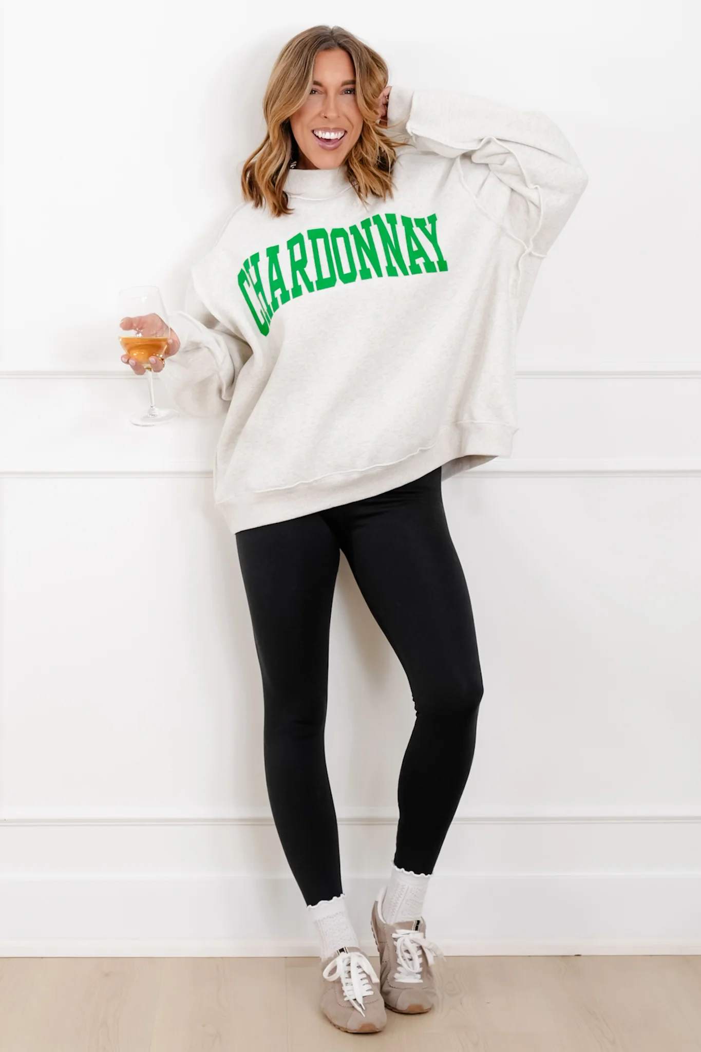 Long Sleeve Reversible "Chardonnay/Hungover" Graphic Sweatshirt - Image 3