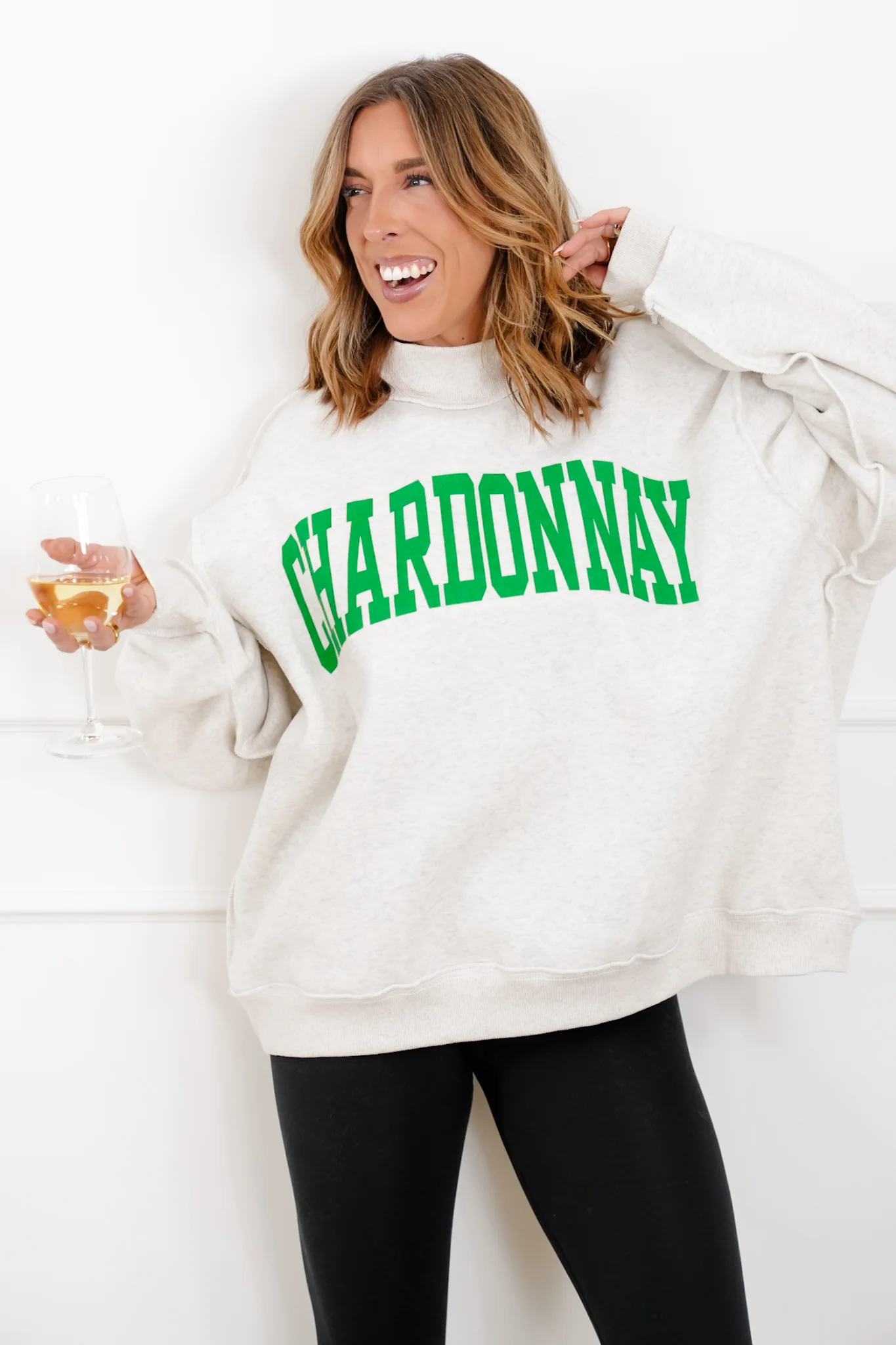 Long Sleeve Reversible "Chardonnay/Hungover" Graphic Sweatshirt - Image 7