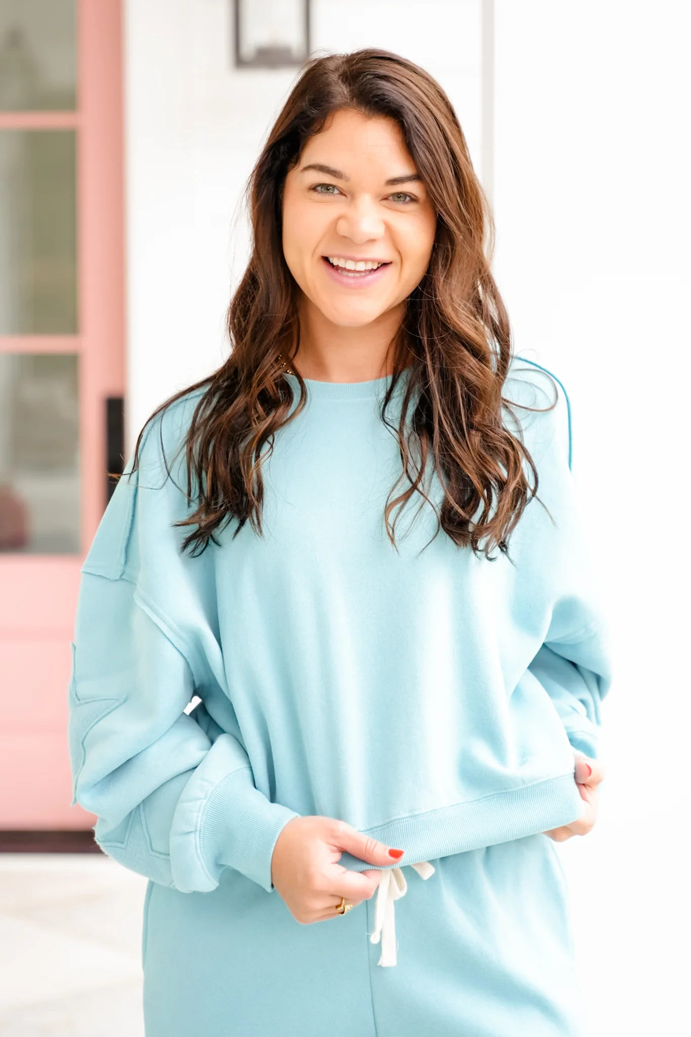 Long Sleeve Crew Neck Sweatshirt with Star Patch - Image 6