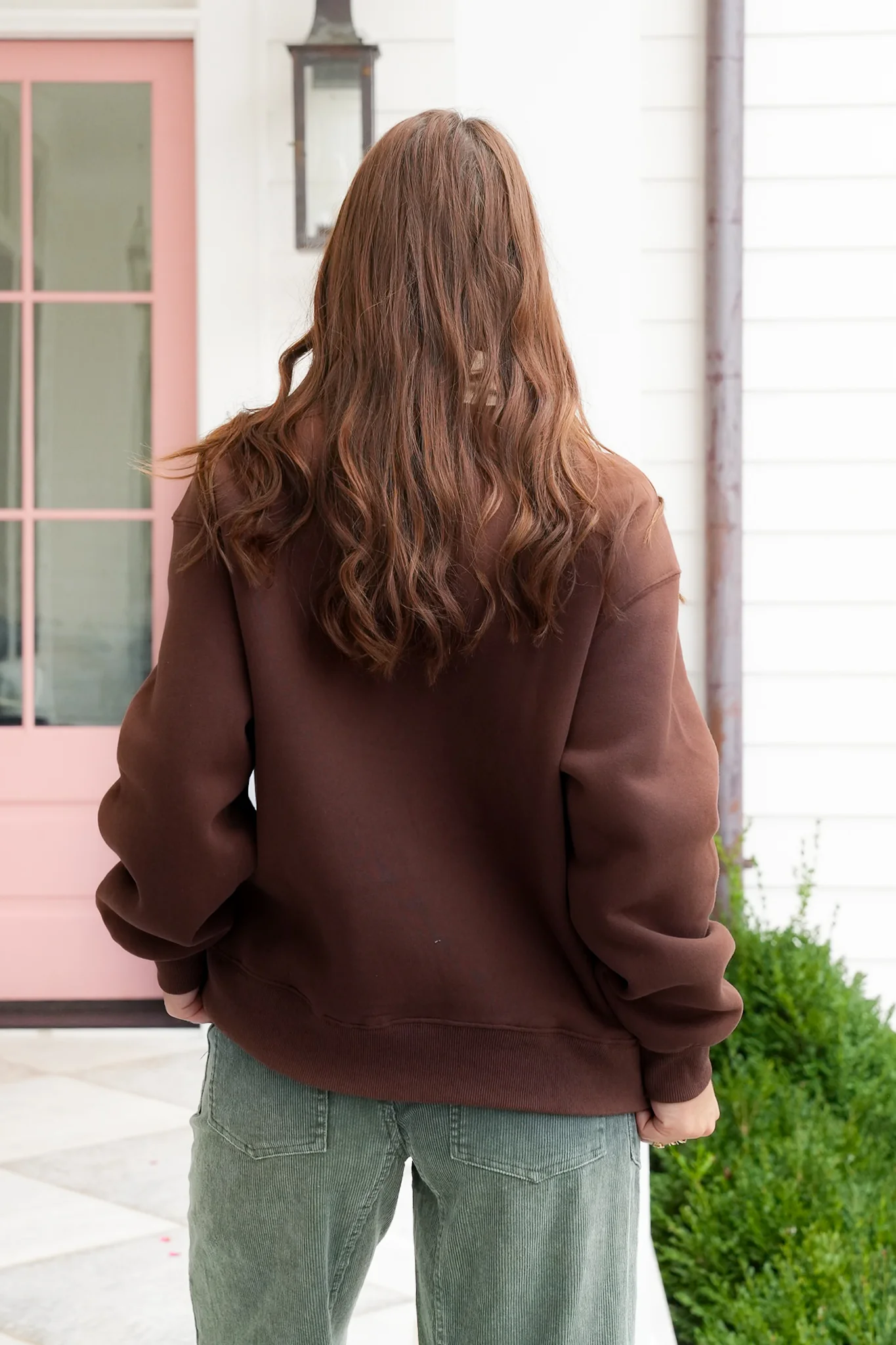 Long Sleeve Embroidered "Thankful" Collared Sweatshirt - Image 9