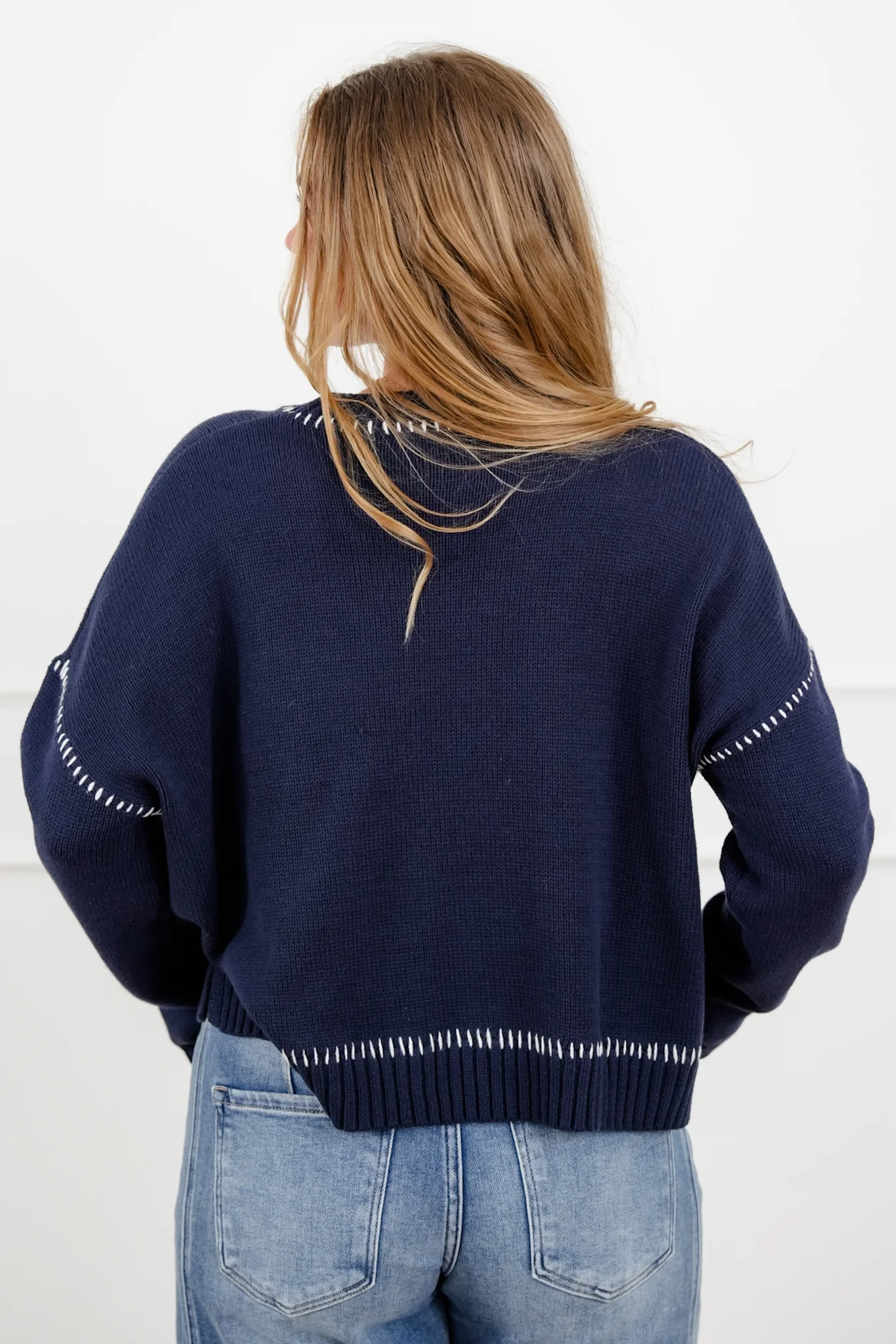 Plus/Reg Long Sleeve "Game Day" Patch Pullover Sweater - Image 4